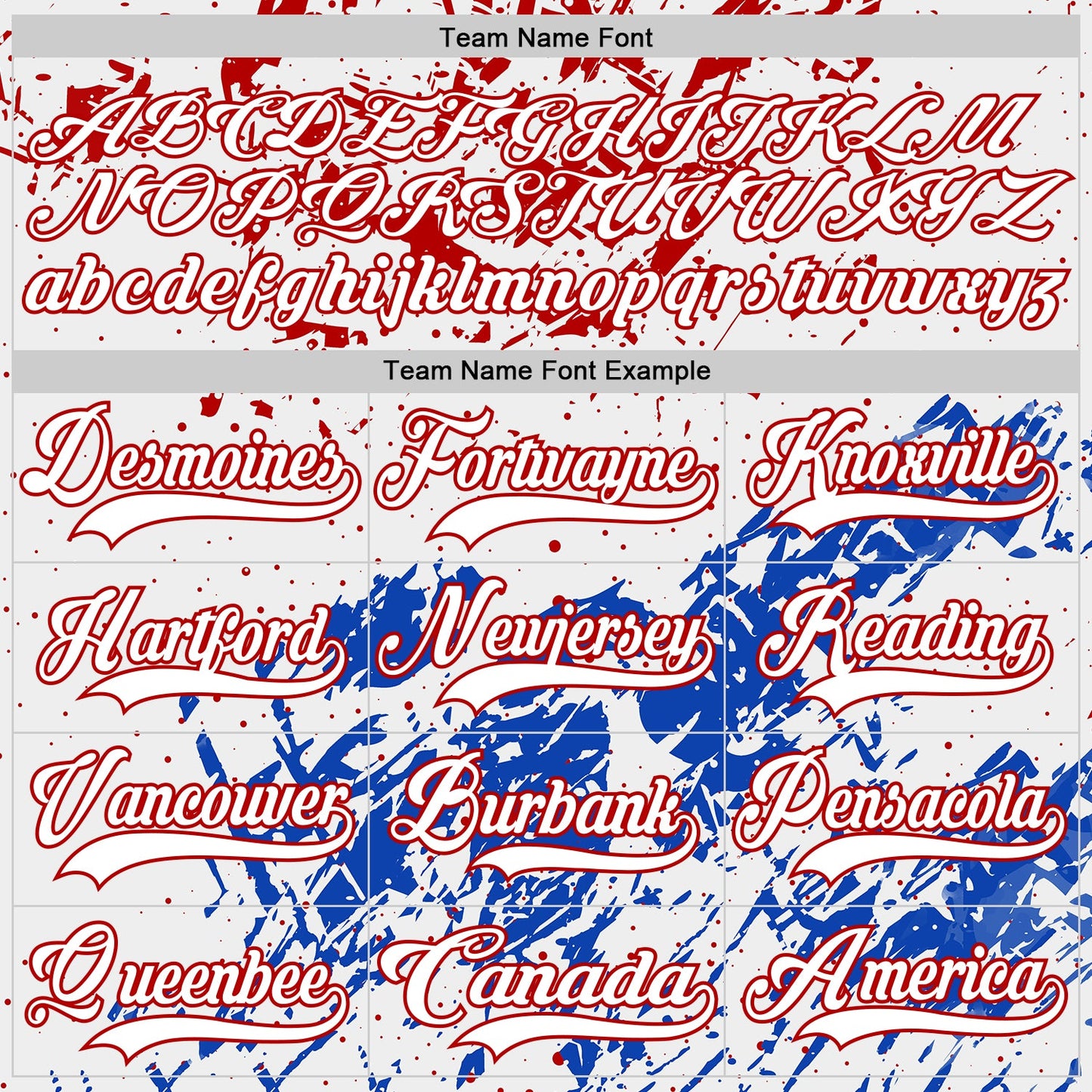 Custom White Red-Thunder Blue Abstract Splatter Paint Hockey Lace Neck Jersey view 6
