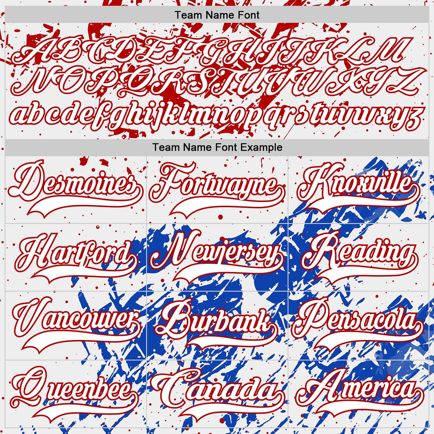 Custom White Red-Thunder Blue Abstract Splatter Paint Hockey Lace Neck Jersey view 6