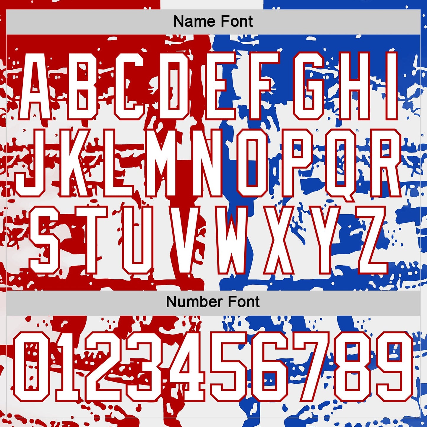Custom White Thunder Blue-Red Abstract Splatter Paint Hockey Lace Neck Jersey view 7
