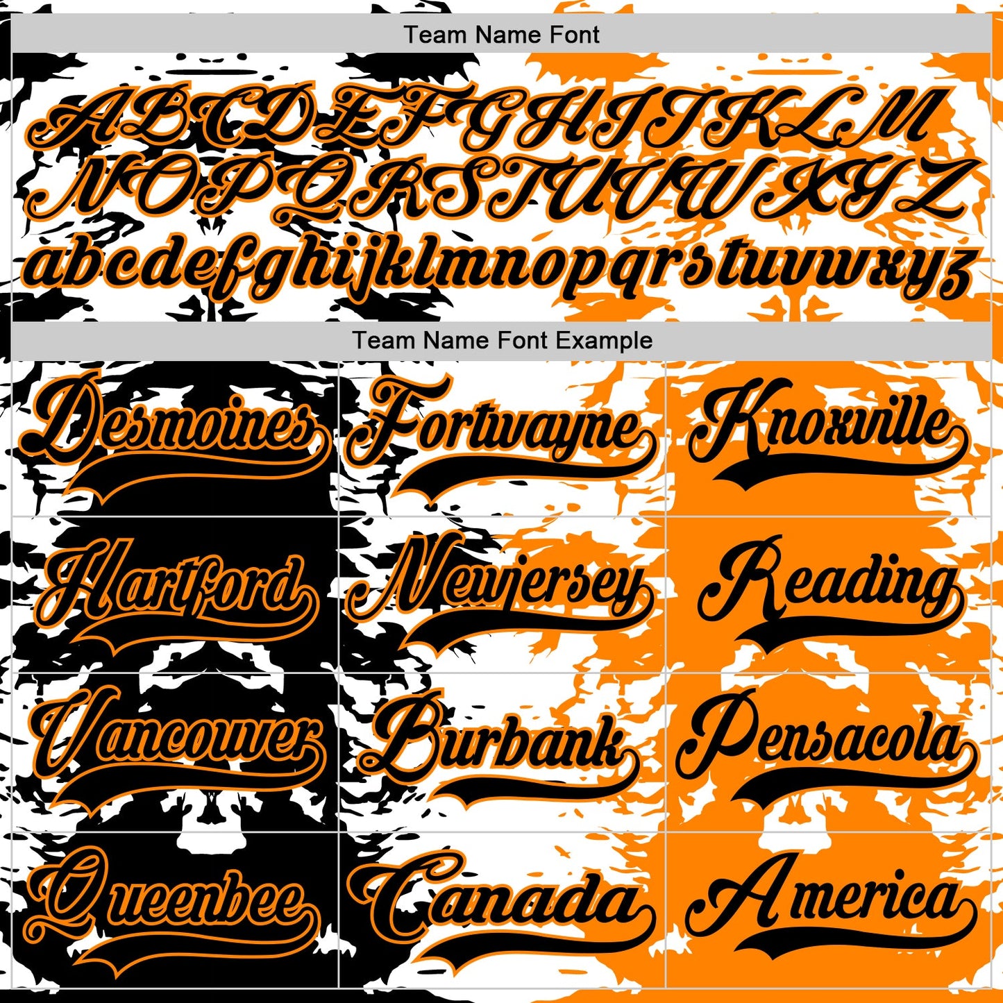 Custom Bay Orange Black-White Abstract Splatter Paint Hockey Lace Neck Jersey view 6