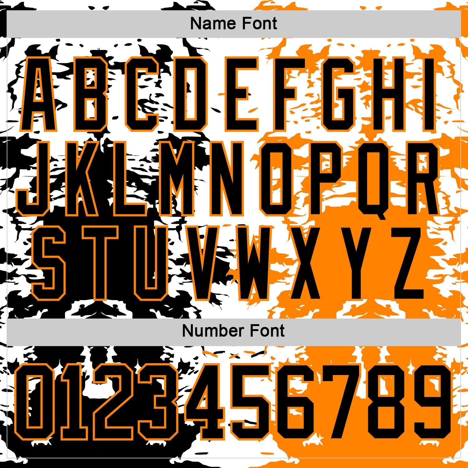 Custom Bay Orange Black-White Abstract Splatter Paint Hockey Lace Neck Jersey view 7