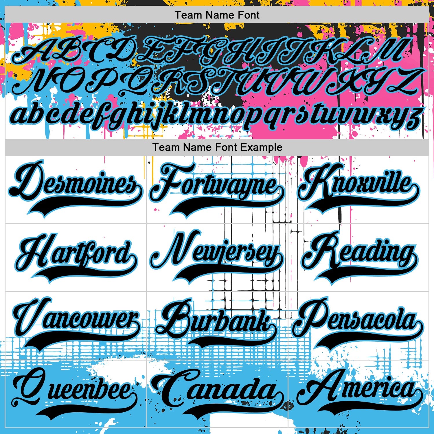 Custom White Black Sky Blue Pink-Gold Abstract Splatter Paint Hockey Lace Neck Jersey view 6