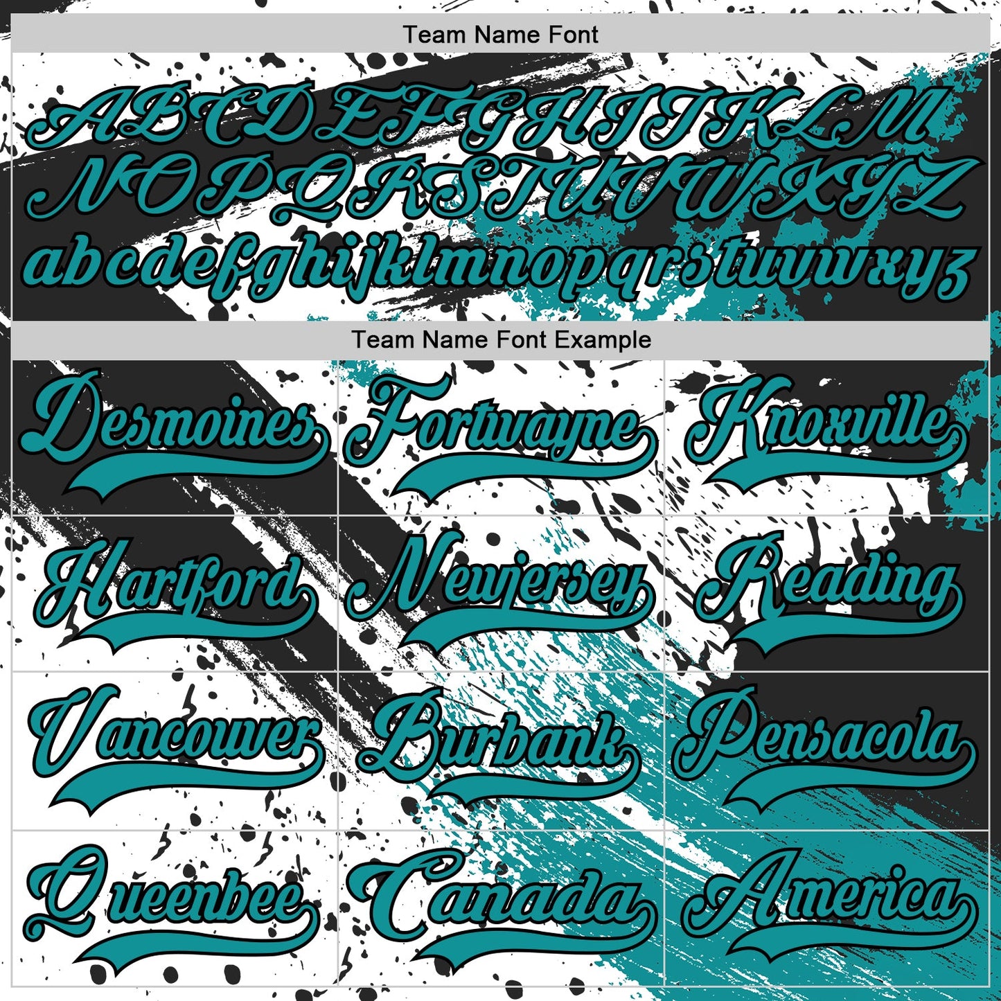 Custom White Teal-Black Abstract Splatter Paint Hockey Lace Neck Jersey view 6