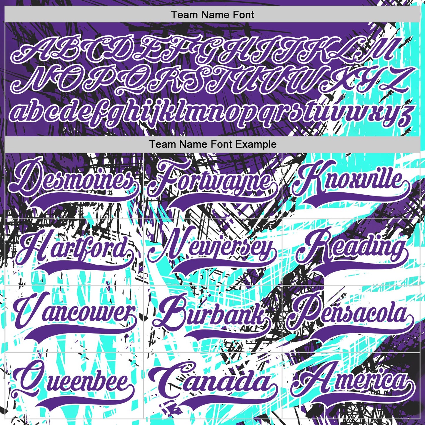 Custom Purple Green-White Abstract Splatter Paint Grunge Hockey Lace Neck Jersey view 6