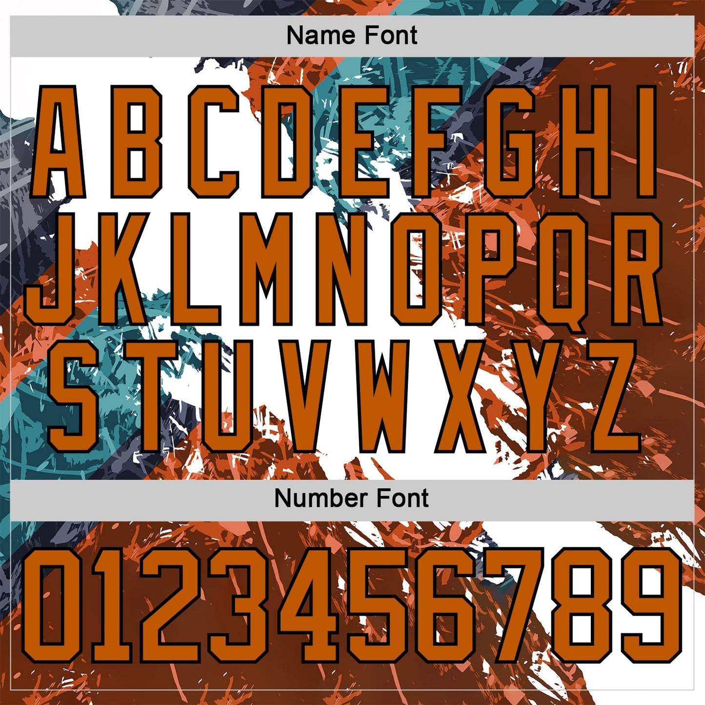 Custom White Texas Orange Green-Black Abstract Splatter Paint Hockey Lace Neck Jersey view 7