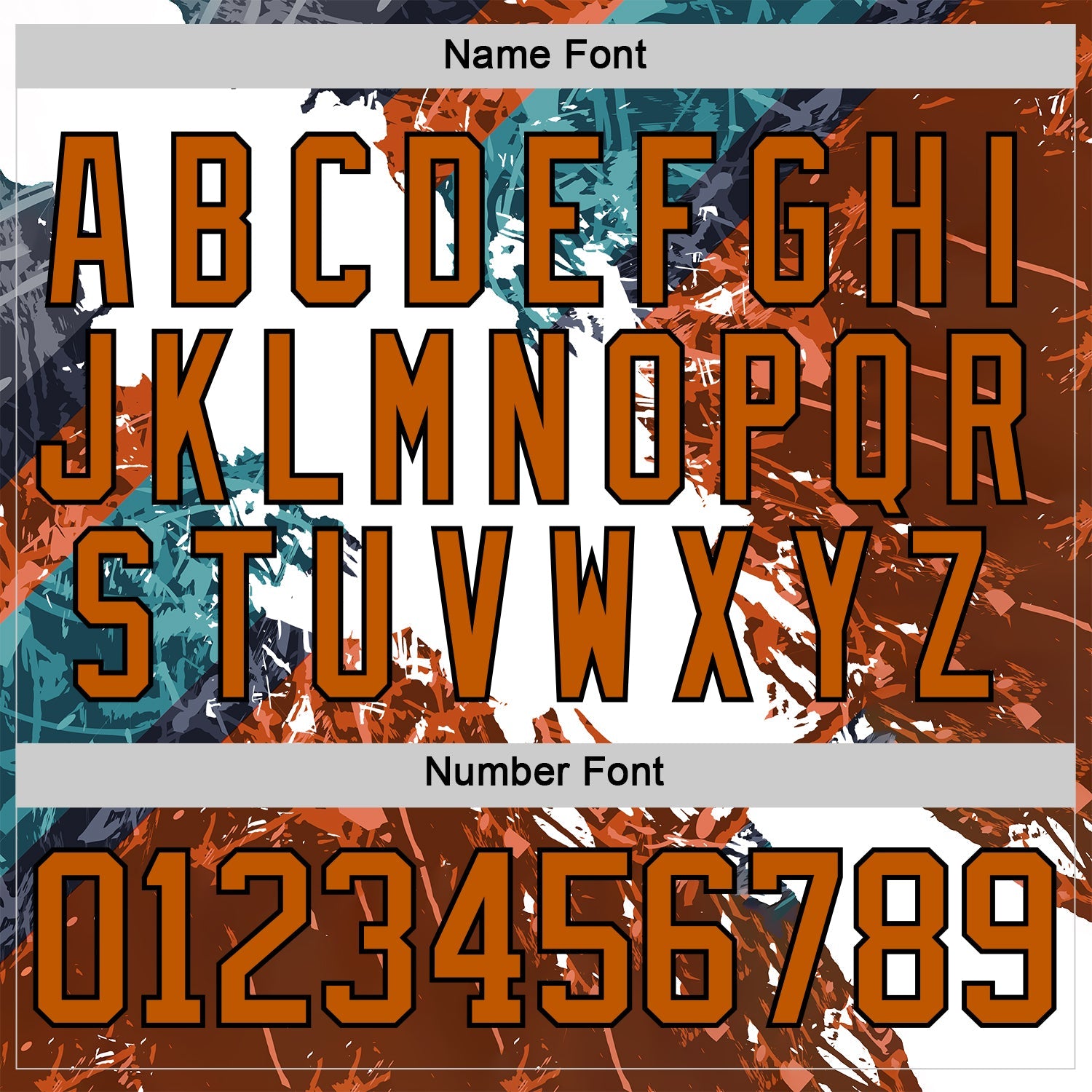Custom White Texas Orange Green-Black Abstract Splatter Paint Hockey Lace Neck Jersey view 7