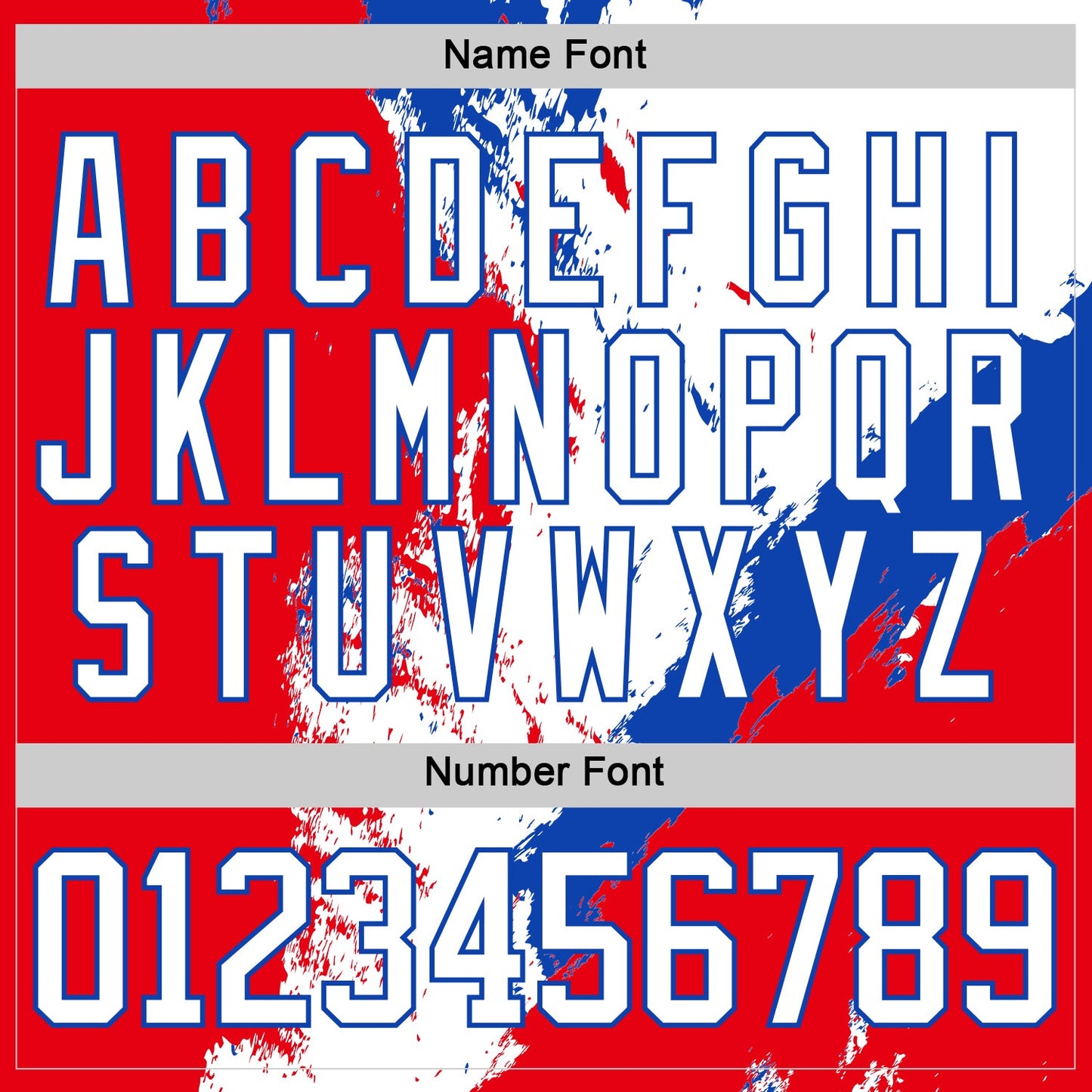 Custom White Thunder Blue-Red Abstract Splatter Paint Hockey Lace Neck Jersey view 7