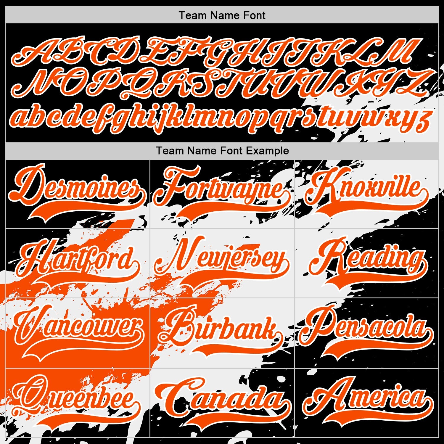Custom Black Orange-White Abstract Splatter Paint Hockey Lace Neck Jersey view 6