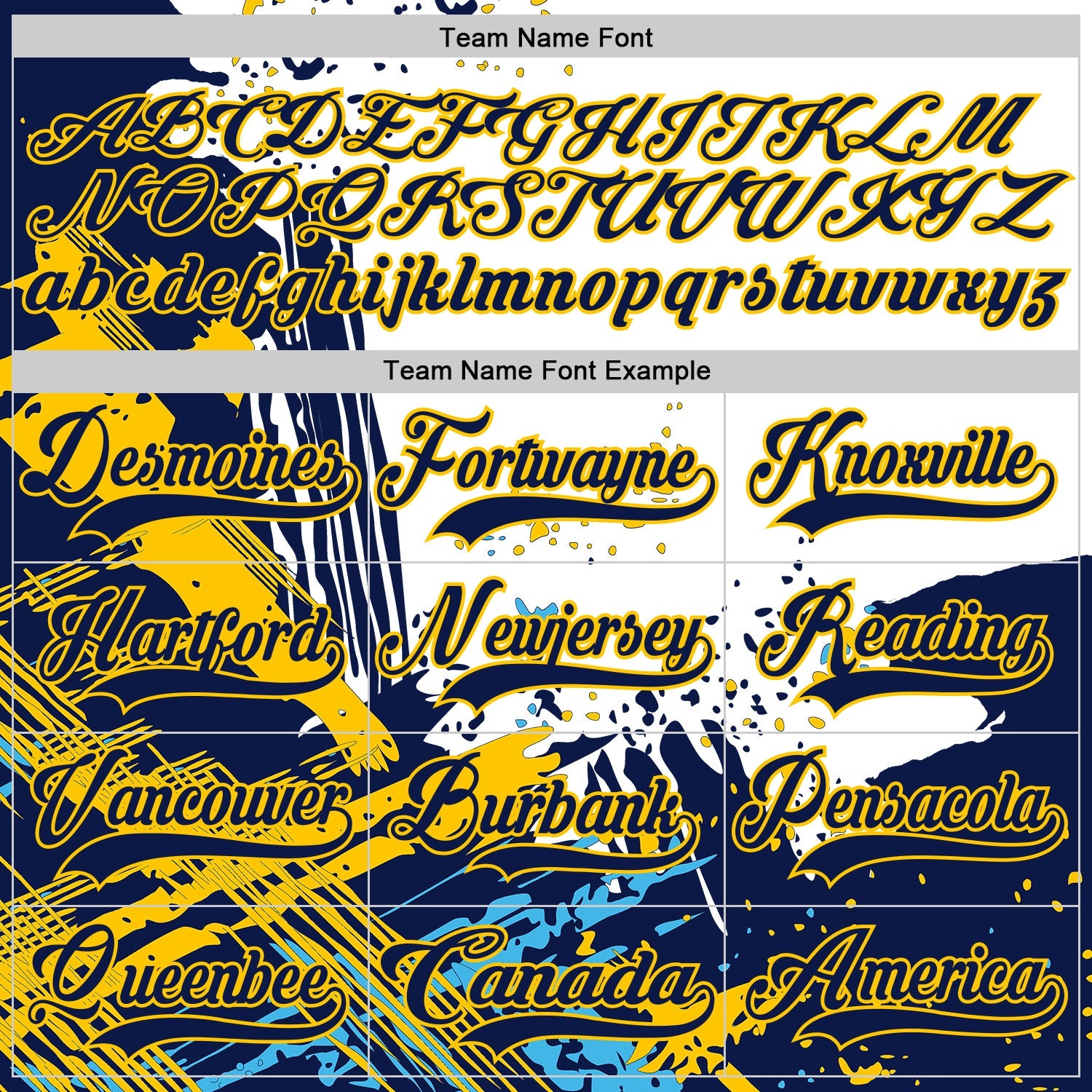 Custom White Navy-Yellow Abstract Splatter Paint Hockey Lace Neck Jersey view 6
