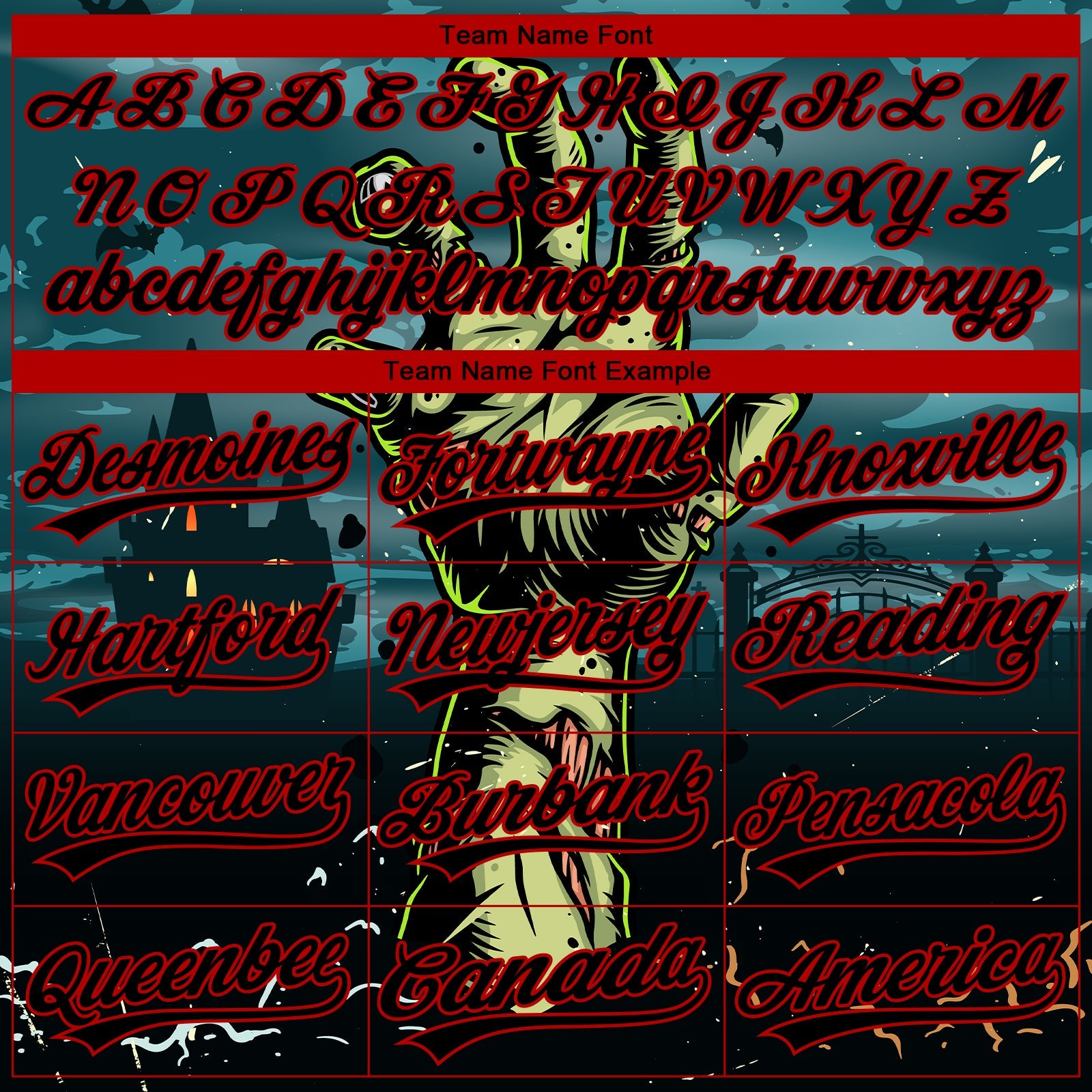 Custom Stitched Green Black-Red Halloween Horror Night Trick Treat Sports Pullover Sweatshirt Hoodie view 5