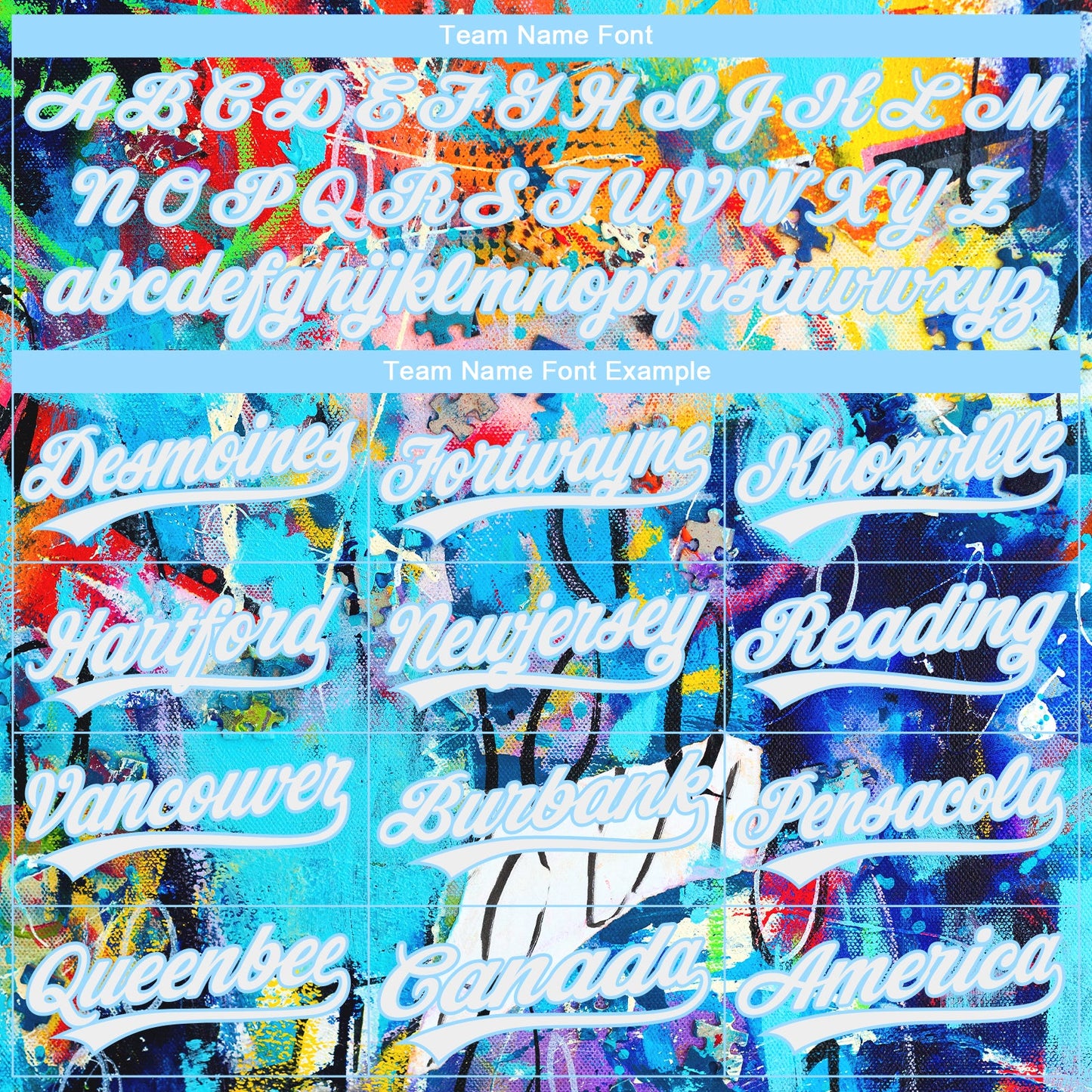 Custom Stitched Graffiti Pattern White-Light Blue Abstract Splash Sports Pullover Sweatshirt Hoodie view 5