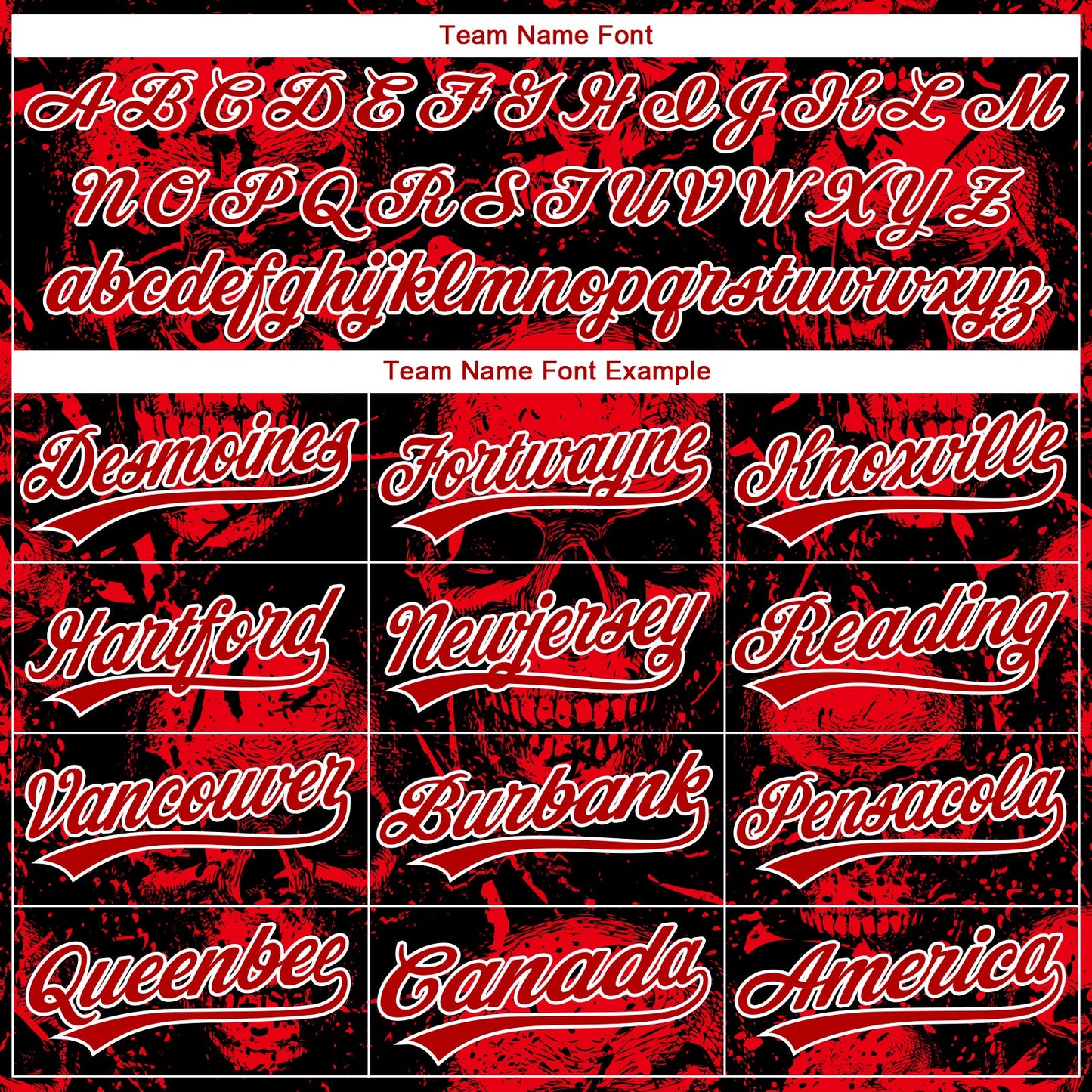 Custom Stitched Black Red-White Halloween Skulls Sports Pullover Sweatshirt Hoodie view 5