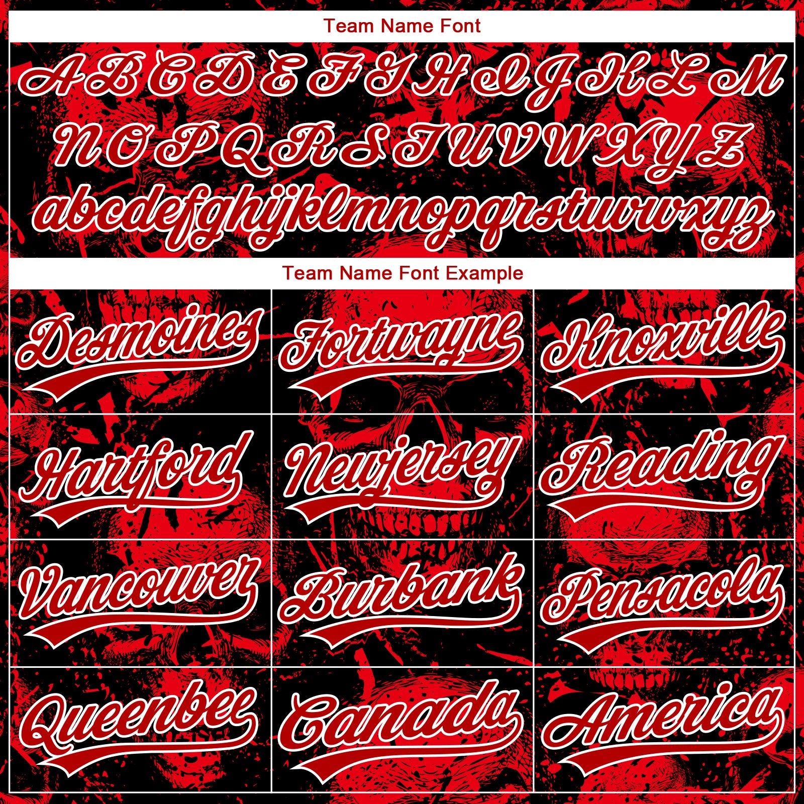 Custom Stitched Black Red-White Halloween Skulls Sports Pullover Sweatshirt Hoodie view 5