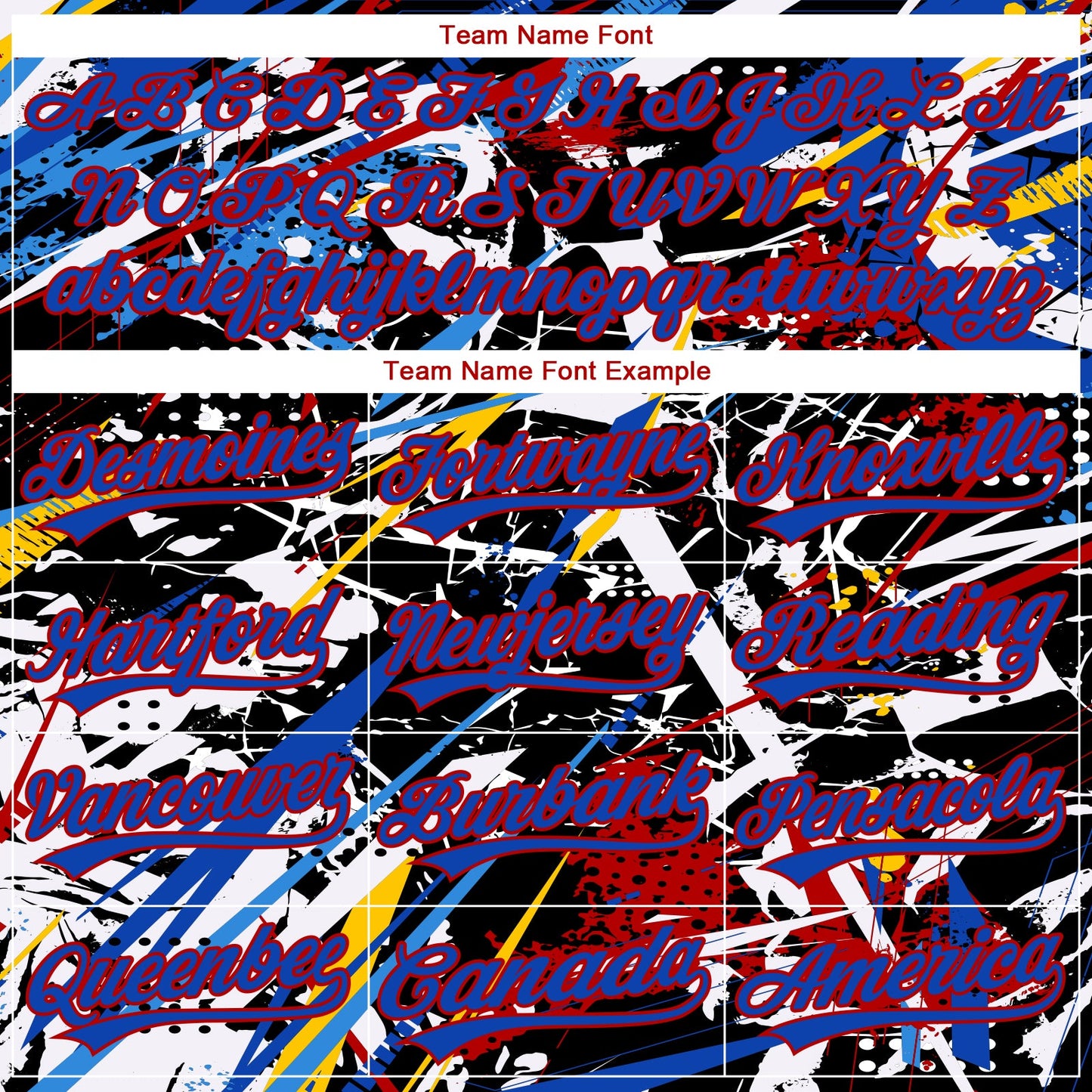Custom Stitched Graffiti Pattern Thunder Blue-Red Abstract Splatter Sports Pullover Sweatshirt Hoodie view 5