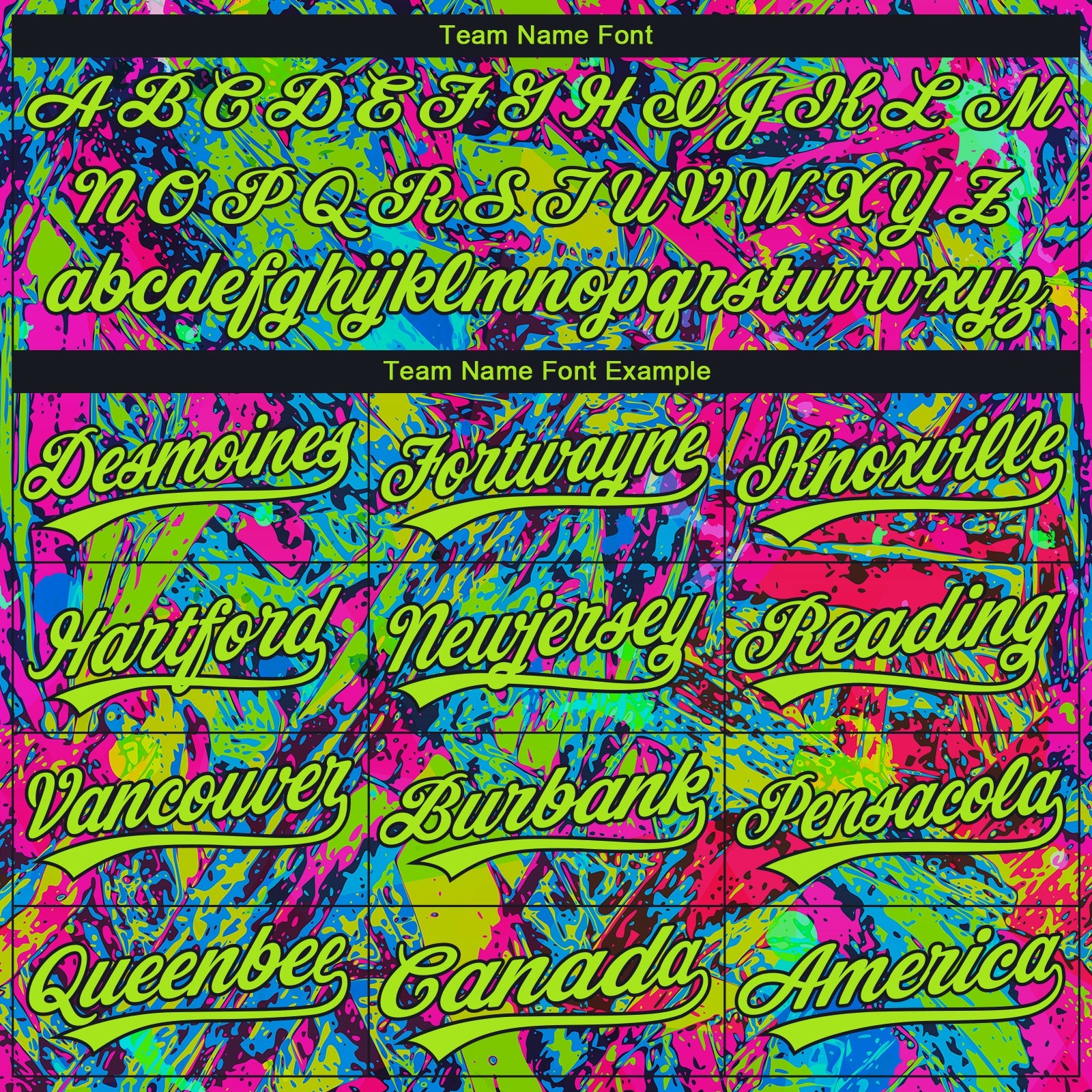 Custom Stitched Graffiti Pattern Neon Green-Black Abstract Splatter Sports Pullover Sweatshirt Hoodie view 5