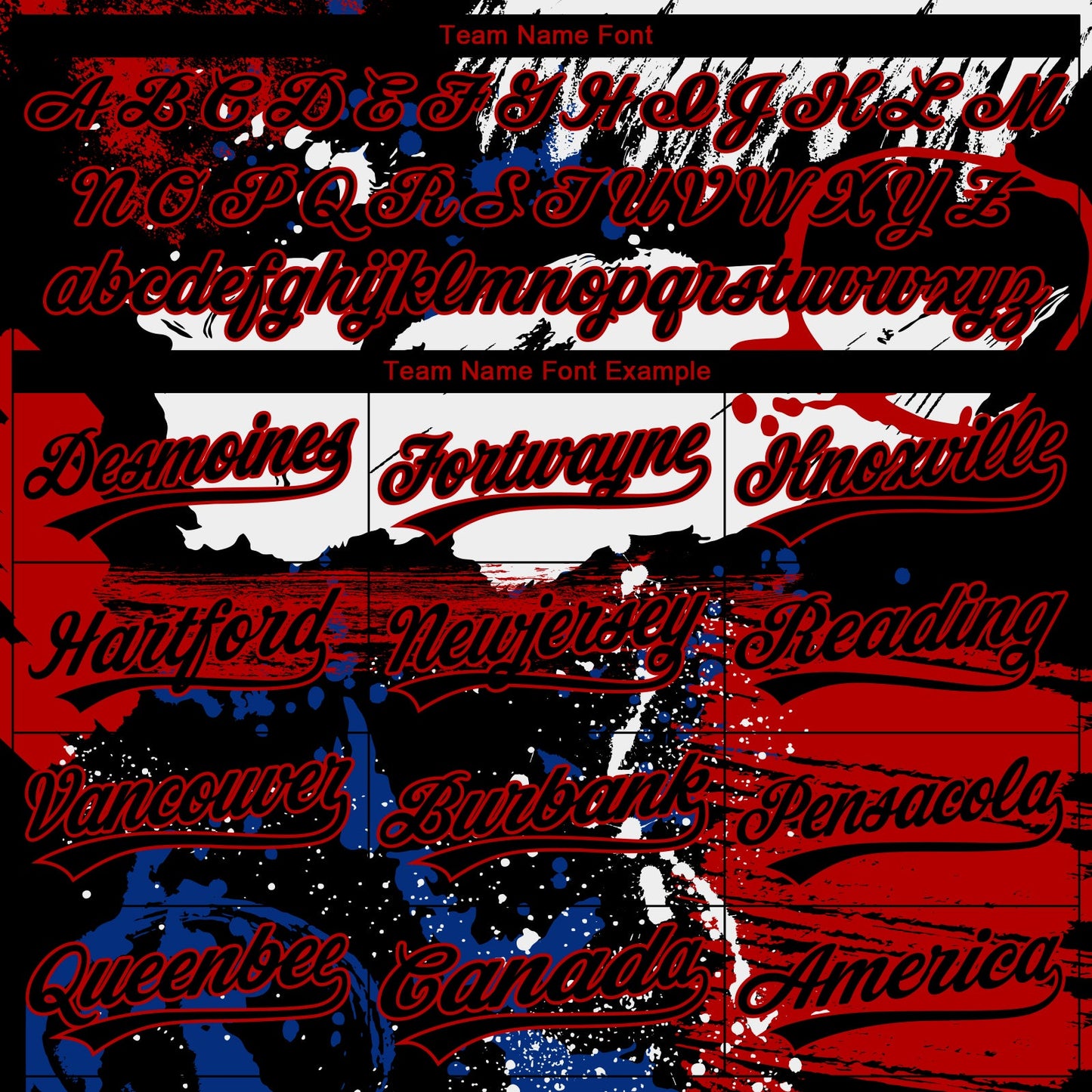 Custom Stitched Graffiti Pattern Black-Red Abstract Splatter Sports Pullover Sweatshirt Hoodie view 5