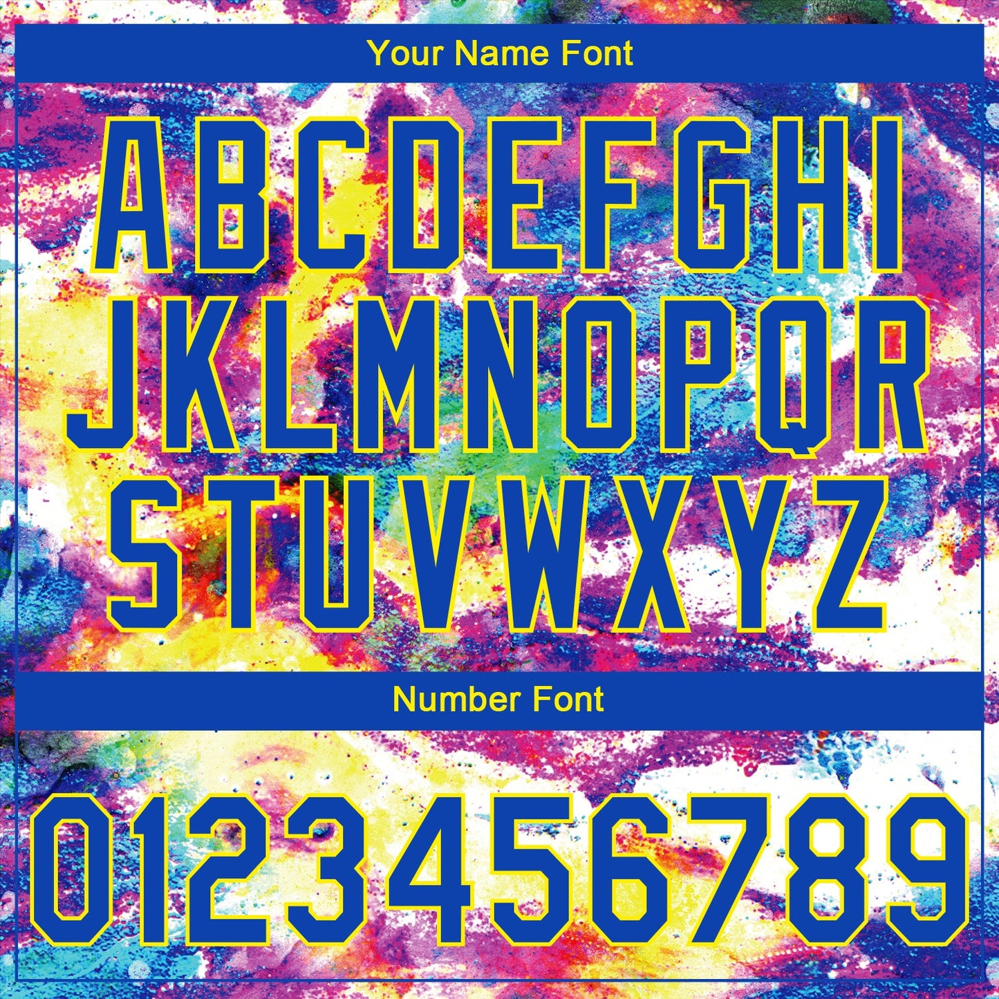 Custom Stitched Graffiti Pattern Thunder Blue-Light Yellow Abstract Splatter Sports Pullover Sweatshirt Hoodie view 6