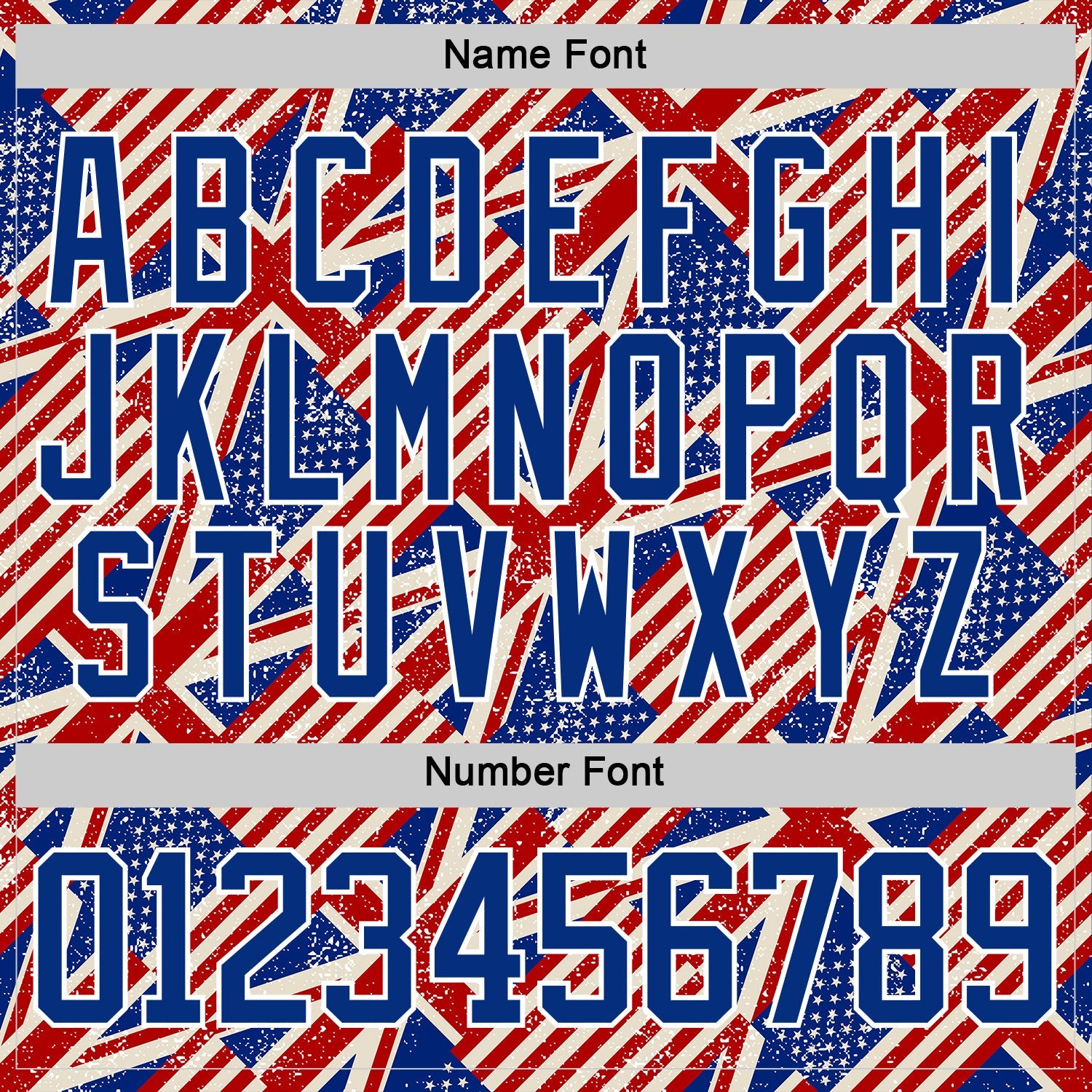 Custom Royal Red Cream-White American Flag Grunge Hockey Lace Neck Jersey view 7