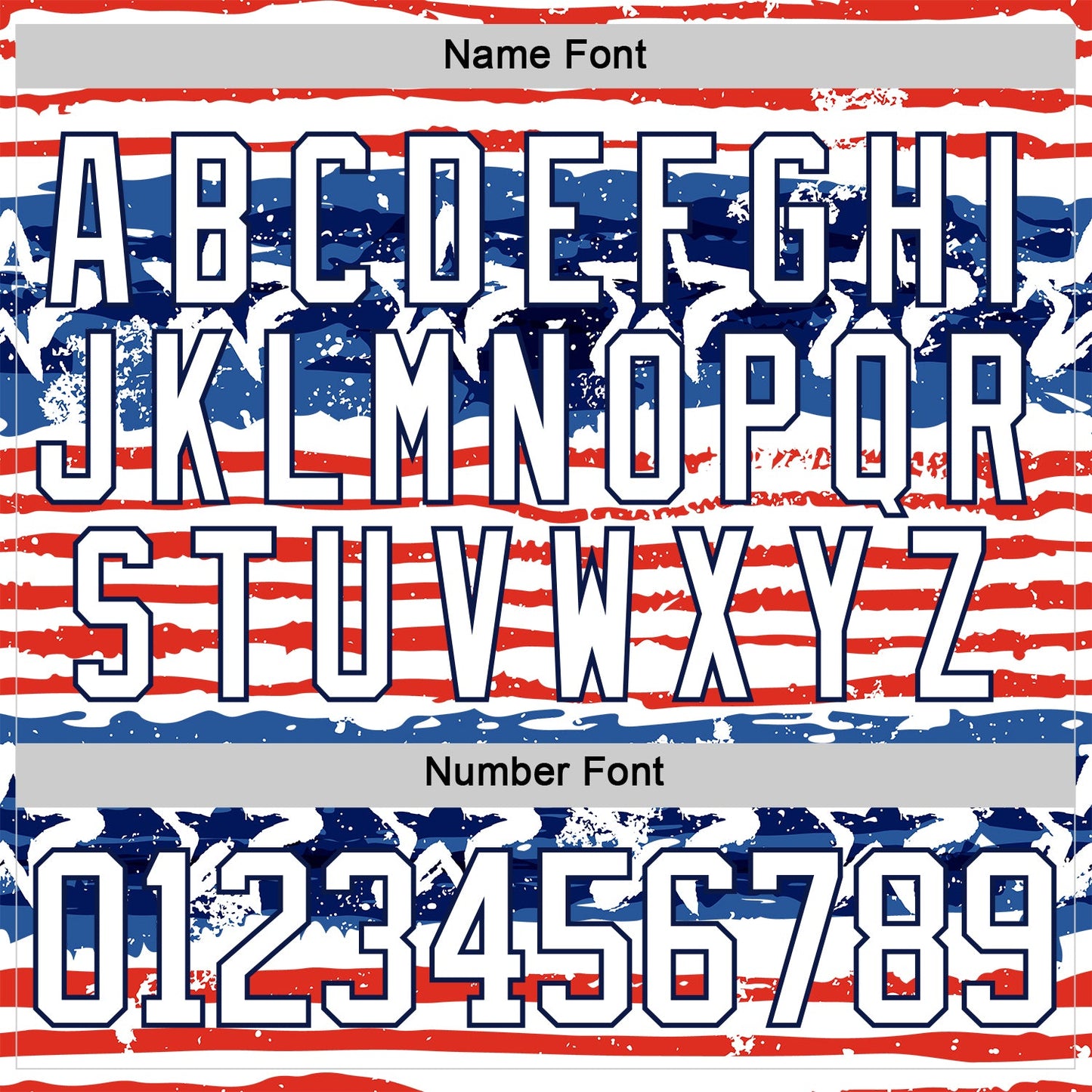 Custom White Red-Navy American Flag Painted Hockey Lace Neck Jersey view 7