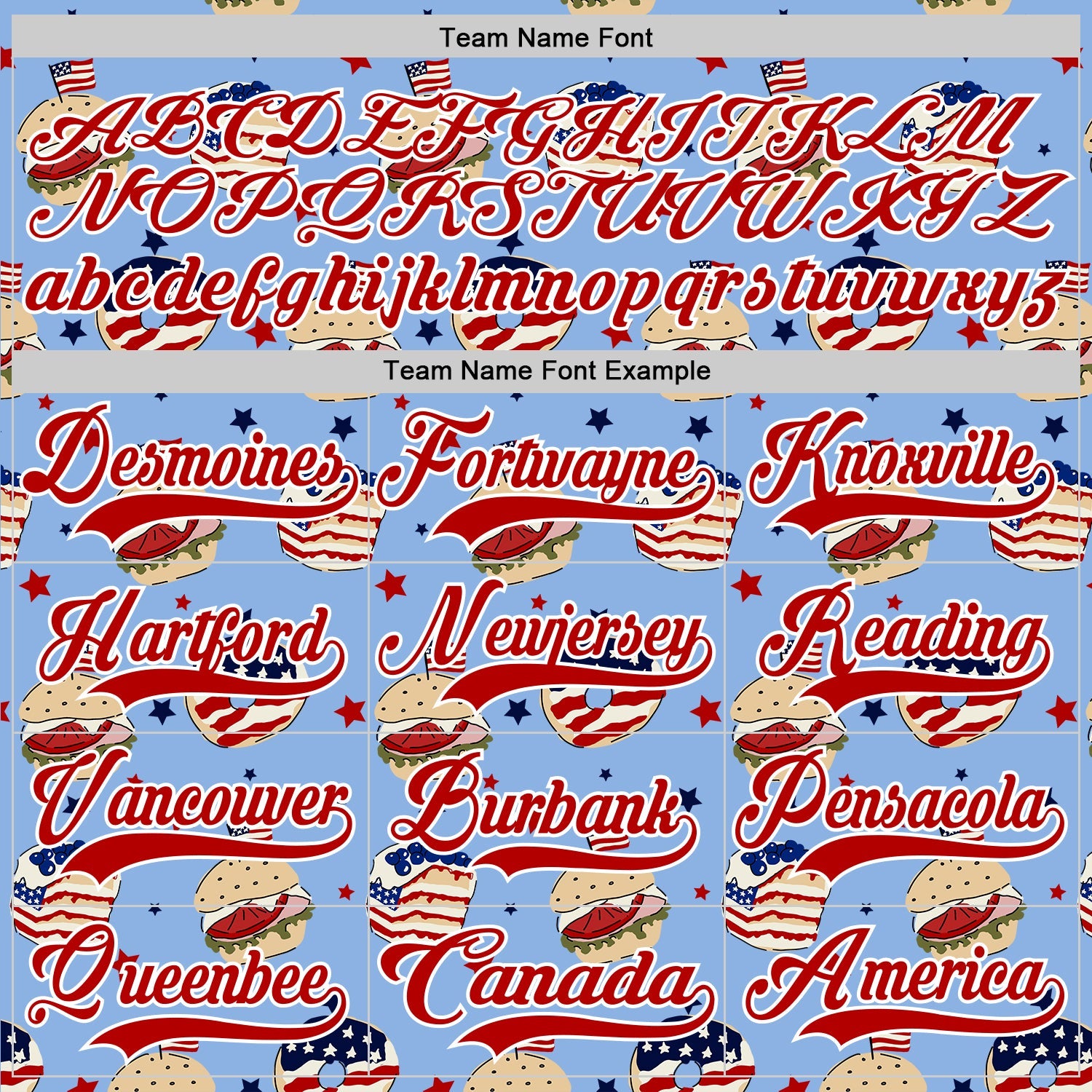 Custom Light Blue Red-White American Flag Hockey Lace Neck Jersey view 6