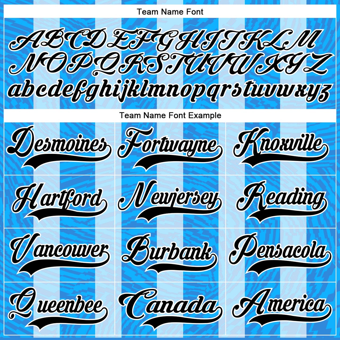 Custom Blue Black Powder Blue-White Stripe Hockey Lace Neck Jersey view 6