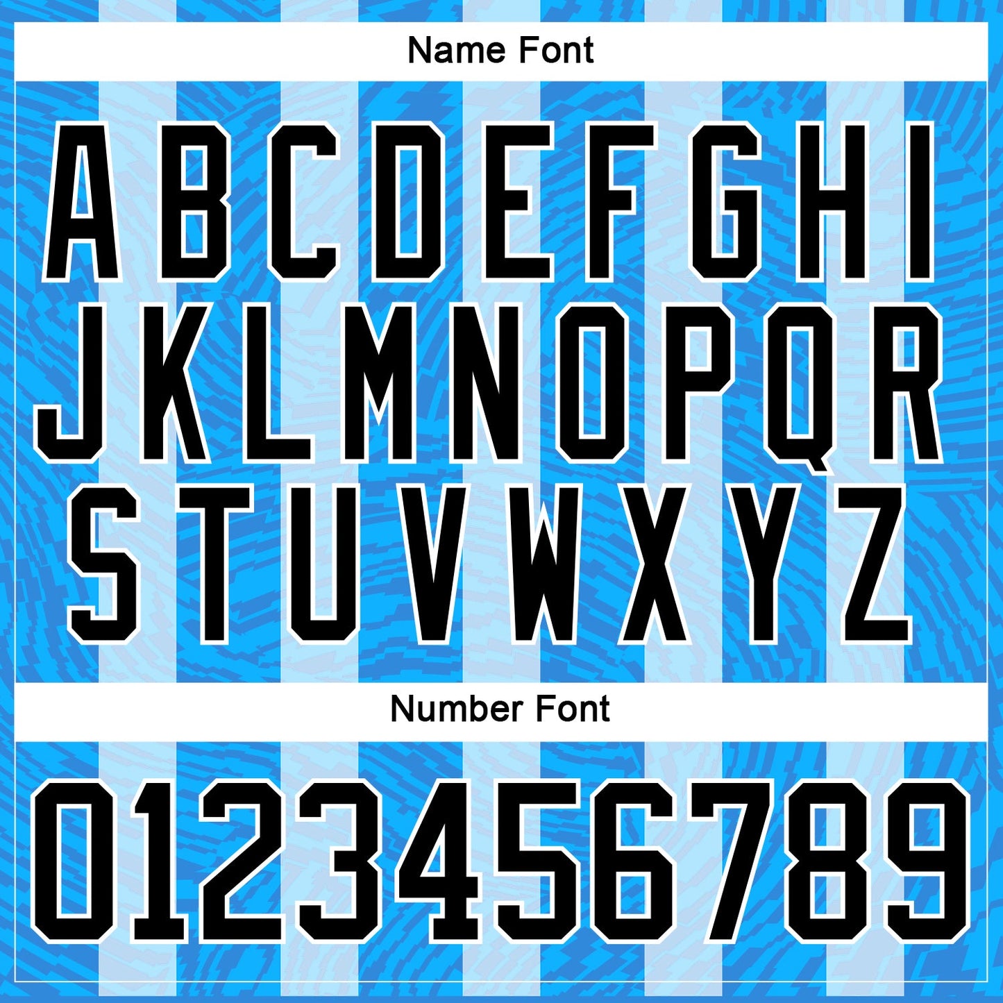 Custom Blue Black Powder Blue-White Stripe Hockey Lace Neck Jersey view 7
