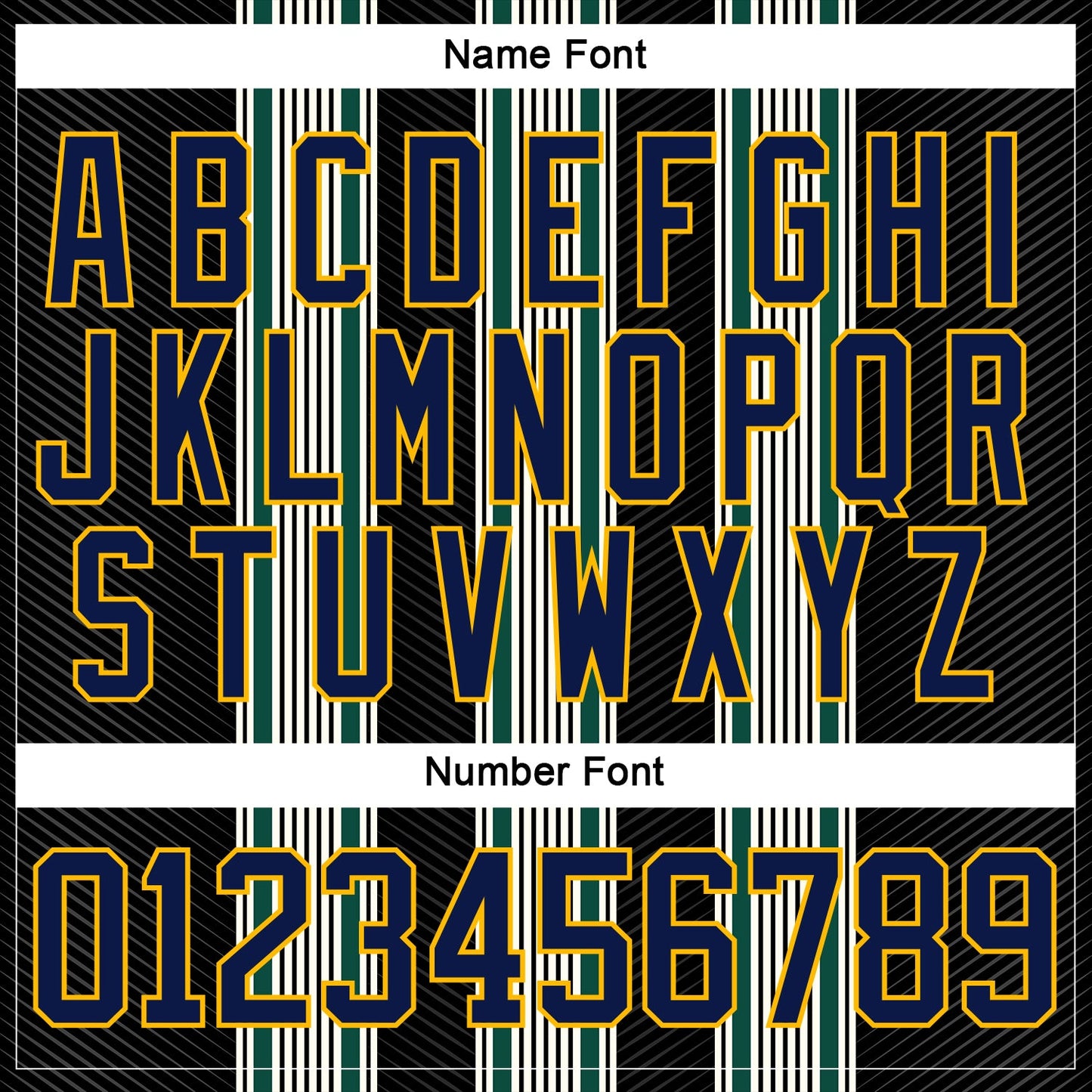 Custom Black Navy Green Red Gold-White Stripe Hockey Lace Neck Jersey view 7