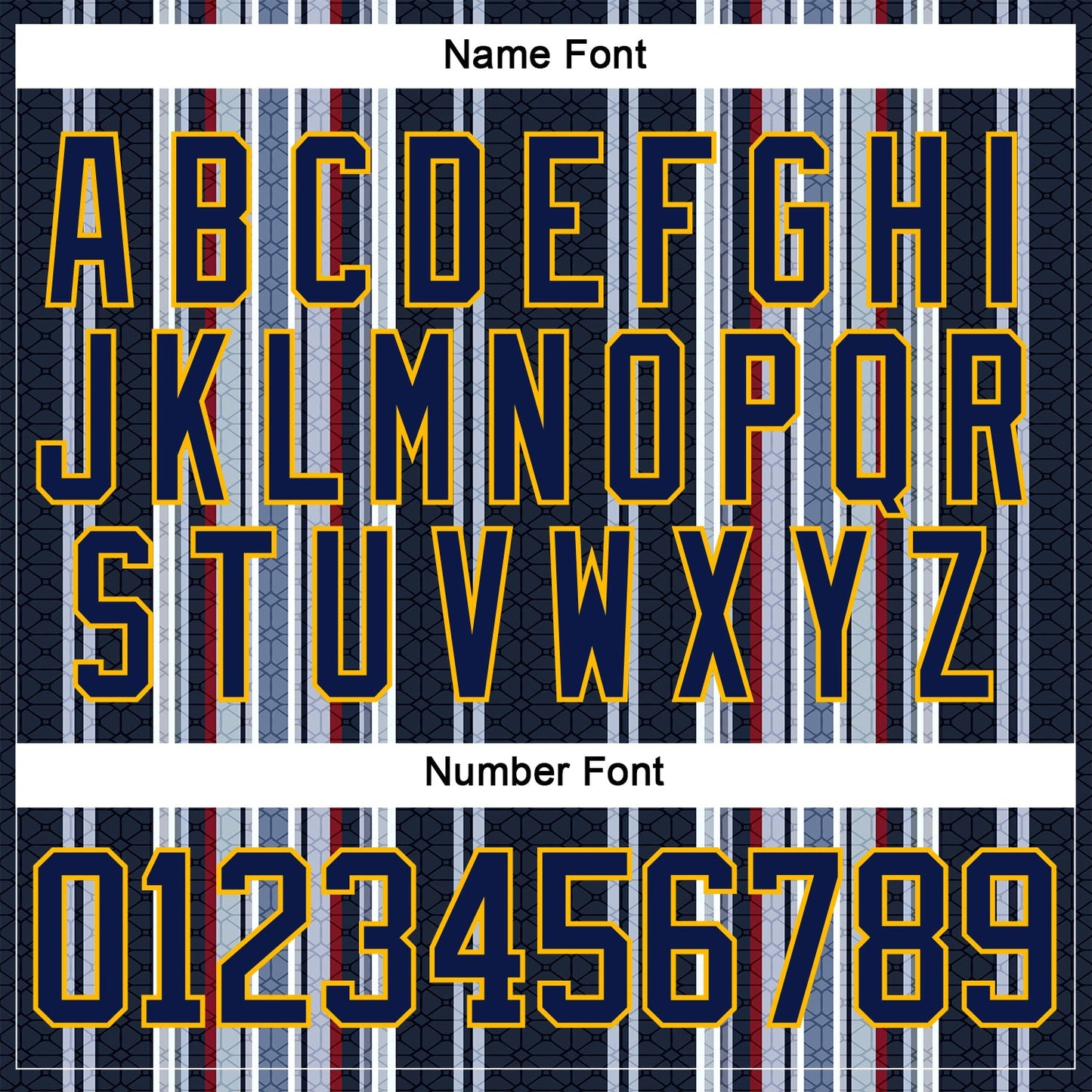 Custom Black Navy Red Gold-White Stripe Hockey Lace Neck Jersey view 7
