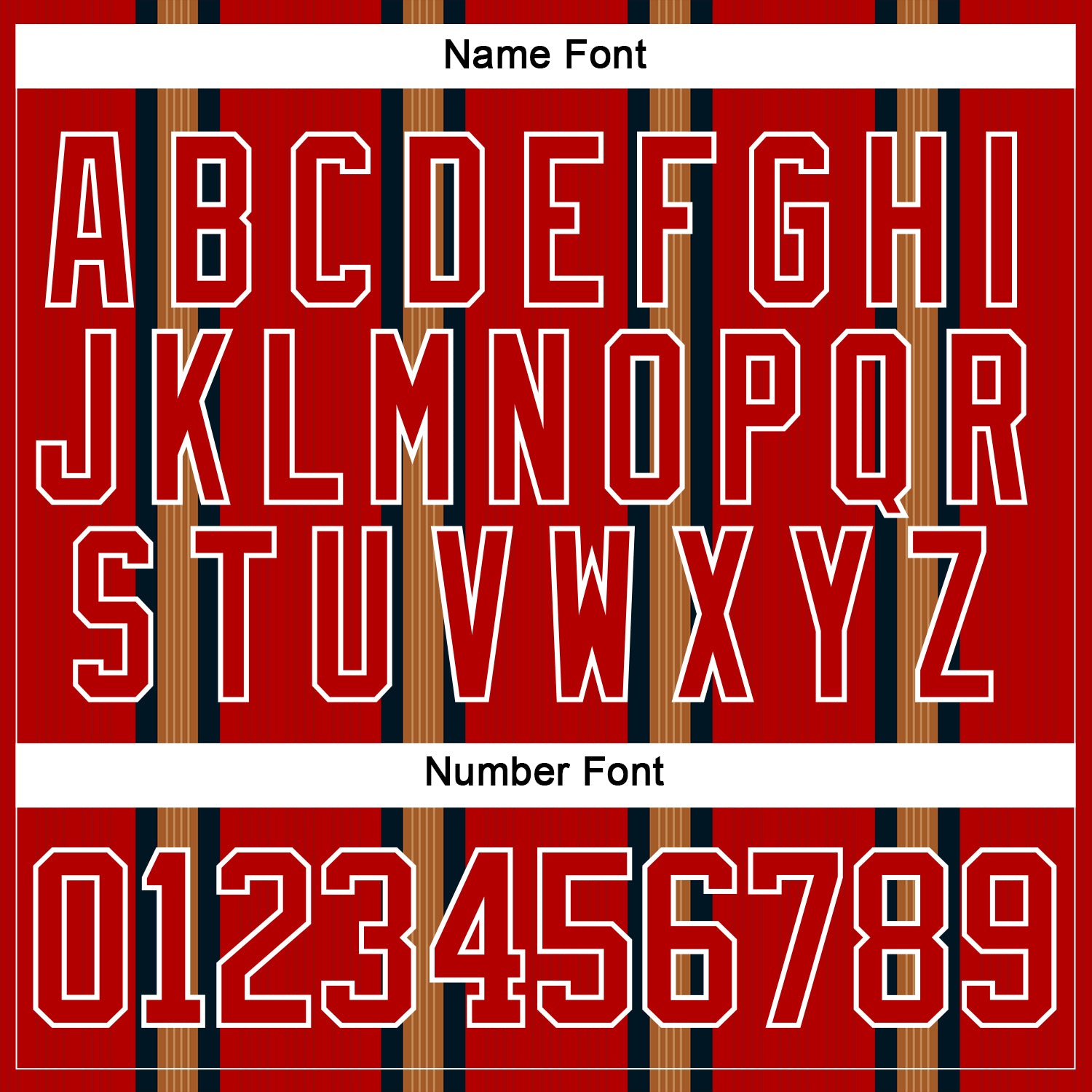 Custom Red Old Gold Black-White Stripe Hockey Lace Neck Jersey view 7