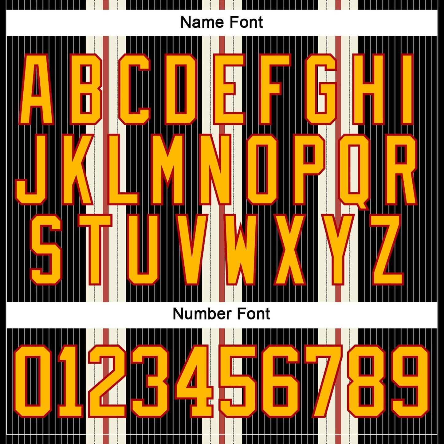 Custom Black Gold Cream-Red Stripe Hockey Lace Neck Jersey view 7