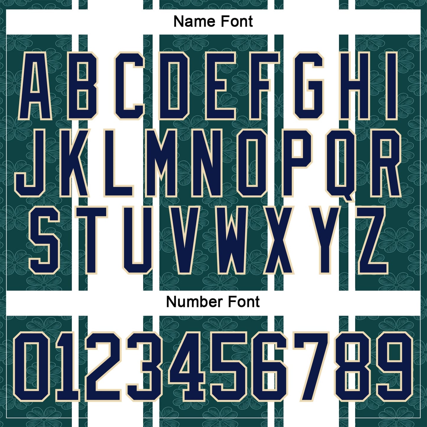 Custom Green Navy White-Cream Stripe Hockey Lace Neck Jersey view 7