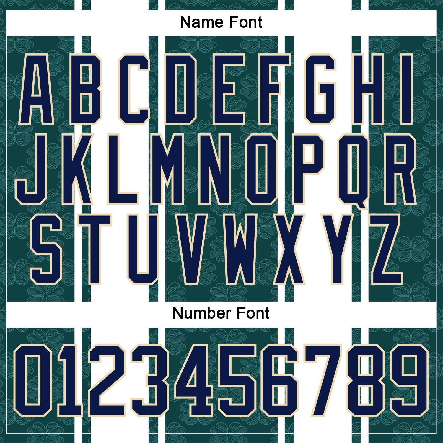 Custom Green Navy White-Cream Stripe Hockey Lace Neck Jersey view 7