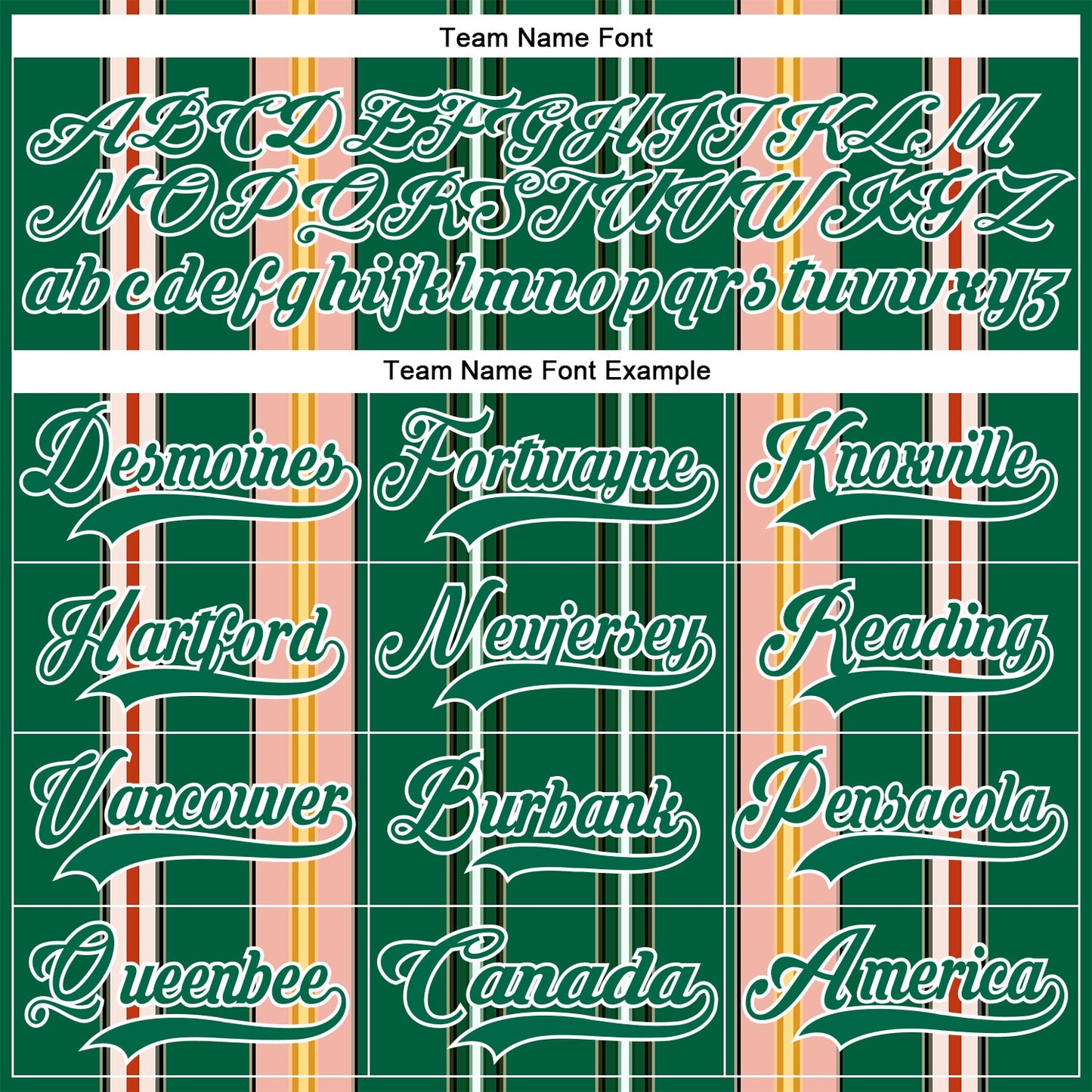 Custom Kelly Green Pink Yellow Black-White Stripe Hockey Lace Neck Jersey view 6