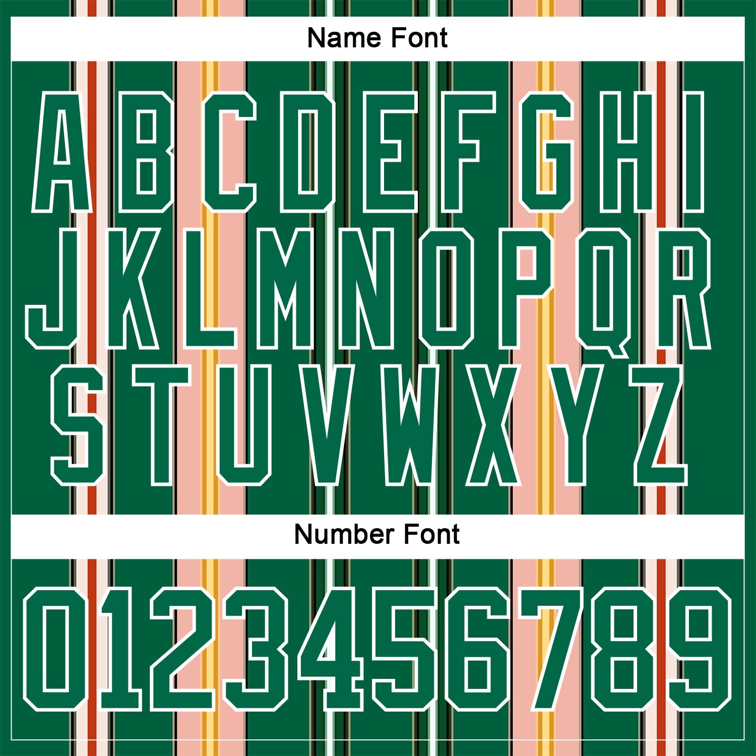 Custom Kelly Green Pink Yellow Black-White Stripe Hockey Lace Neck Jersey view 7