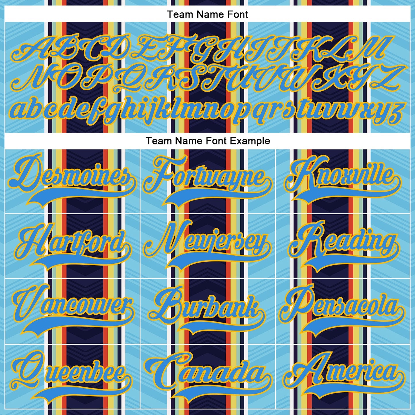Custom Blue Powder Blue Black Red Gold-White Stripe Hockey Lace Neck Jersey view 6