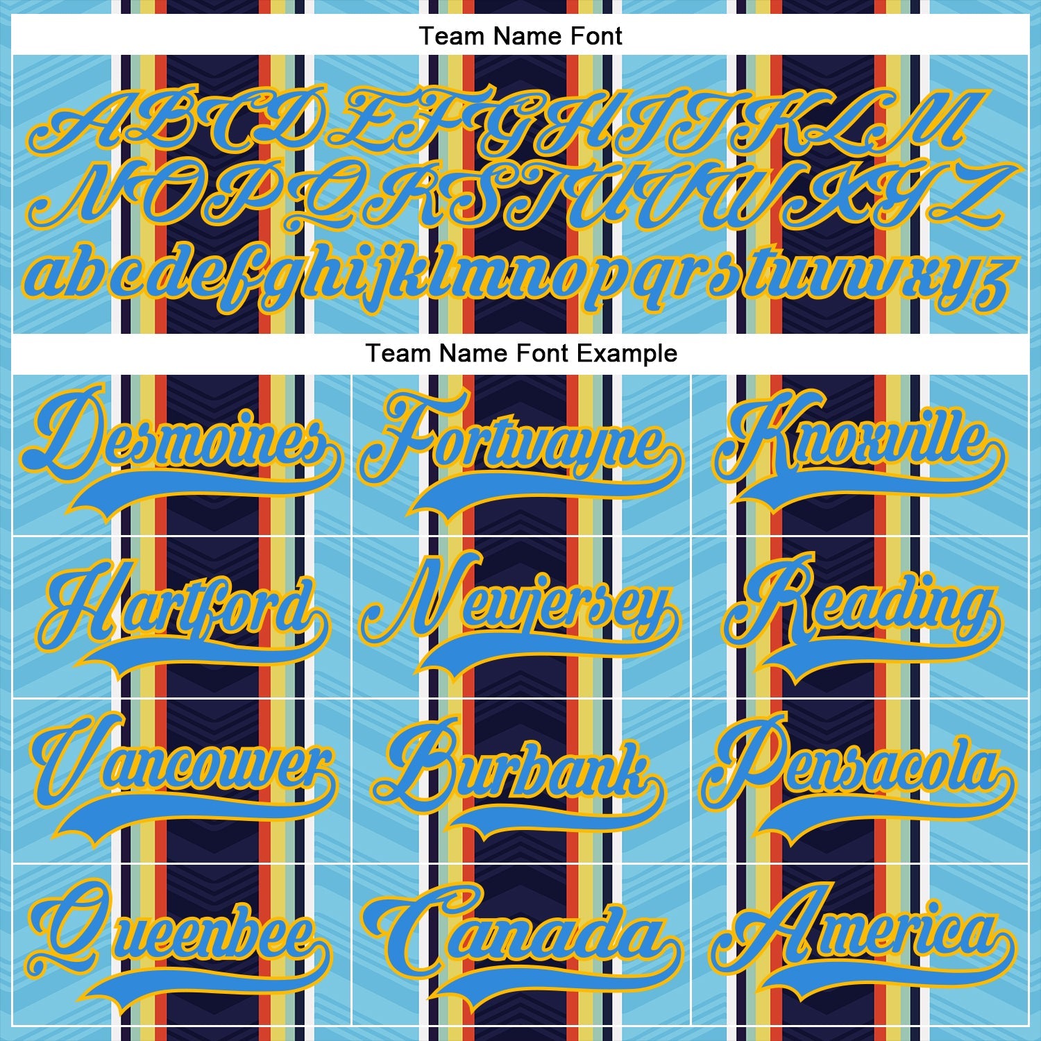 Custom Blue Powder Blue Black Red Gold-White Stripe Hockey Lace Neck Jersey view 6
