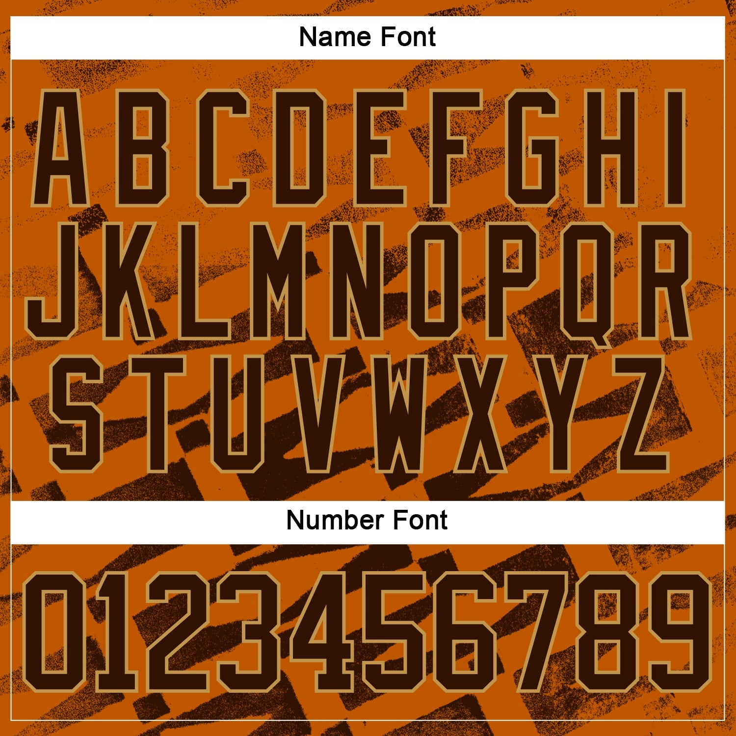 Custom Texas Orange Brown-Old Gold Tribal Indigenous Gradient Geometric Splash Hockey Lace Neck Jersey view 7