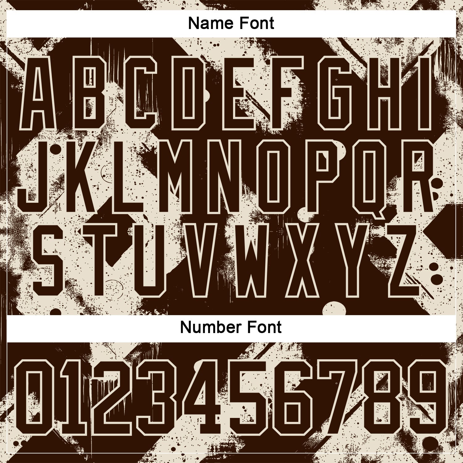 Custom Brown Cream Tribal Indigenous Grunge Splash Hockey Lace Neck Jersey view 7