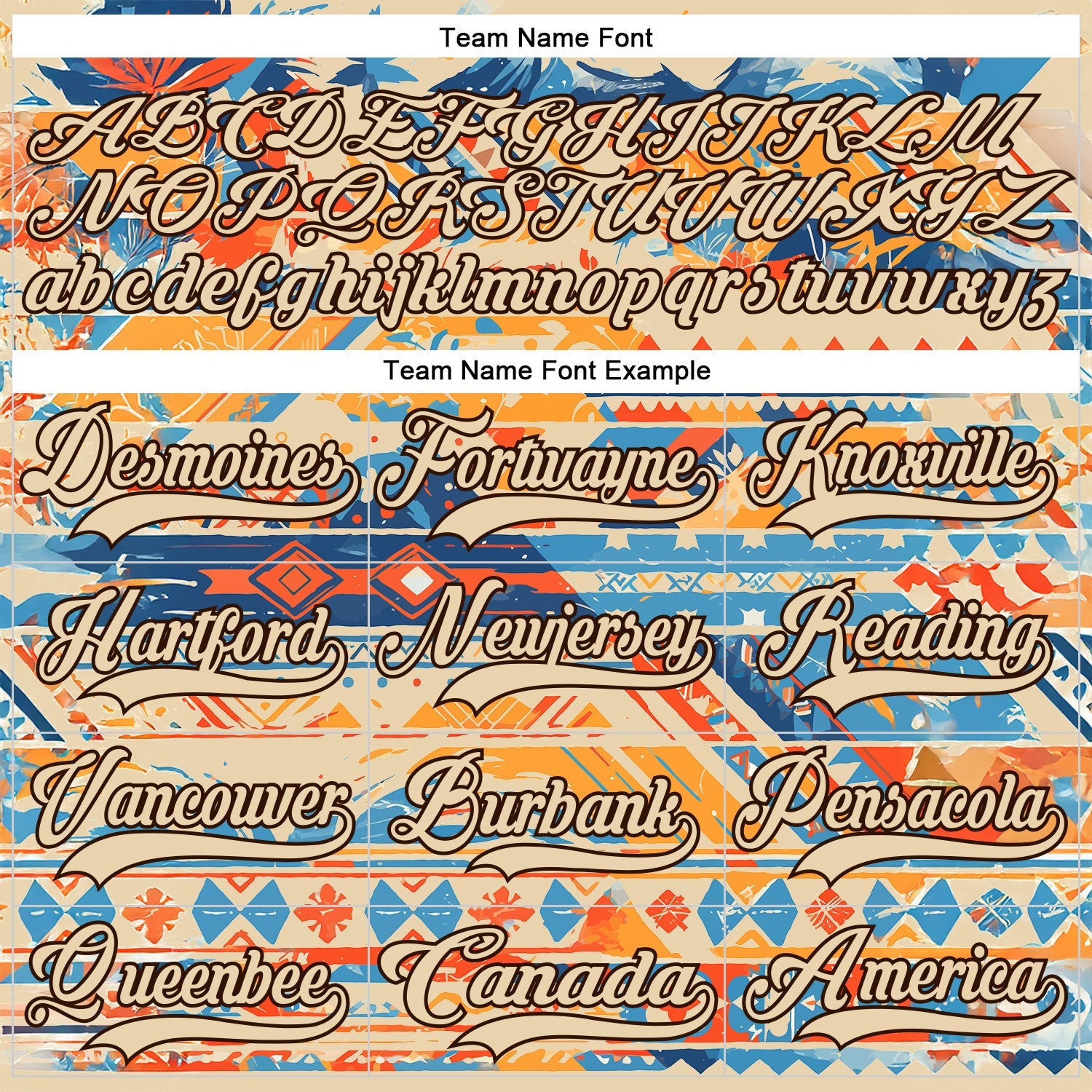 Custom Shadow Blue City Cream Brown-Orange Tribal Indigenous Grunge Splash Hockey Lace Neck Jersey view 6