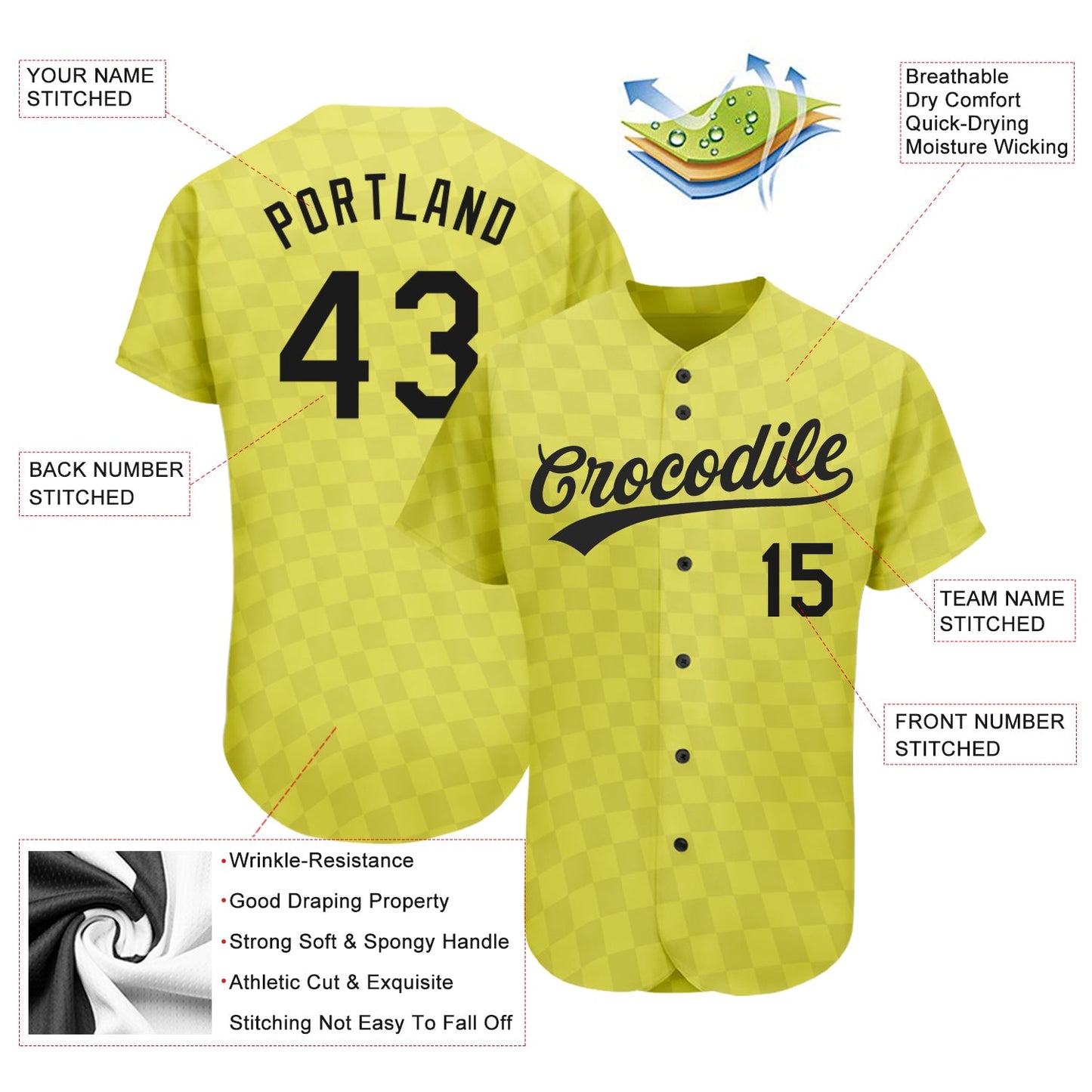 Custom Gold Black 3D Pattern Design Authentic Baseball Jersey view 3