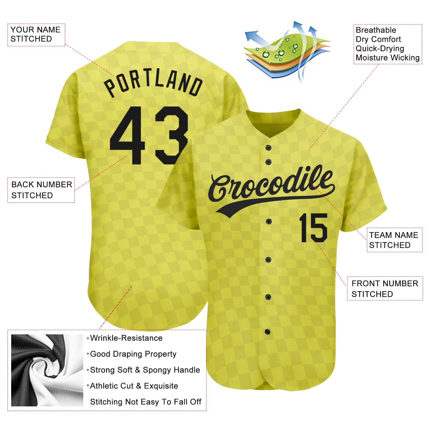 Custom Gold Black 3D Pattern Design Authentic Baseball Jersey view 3