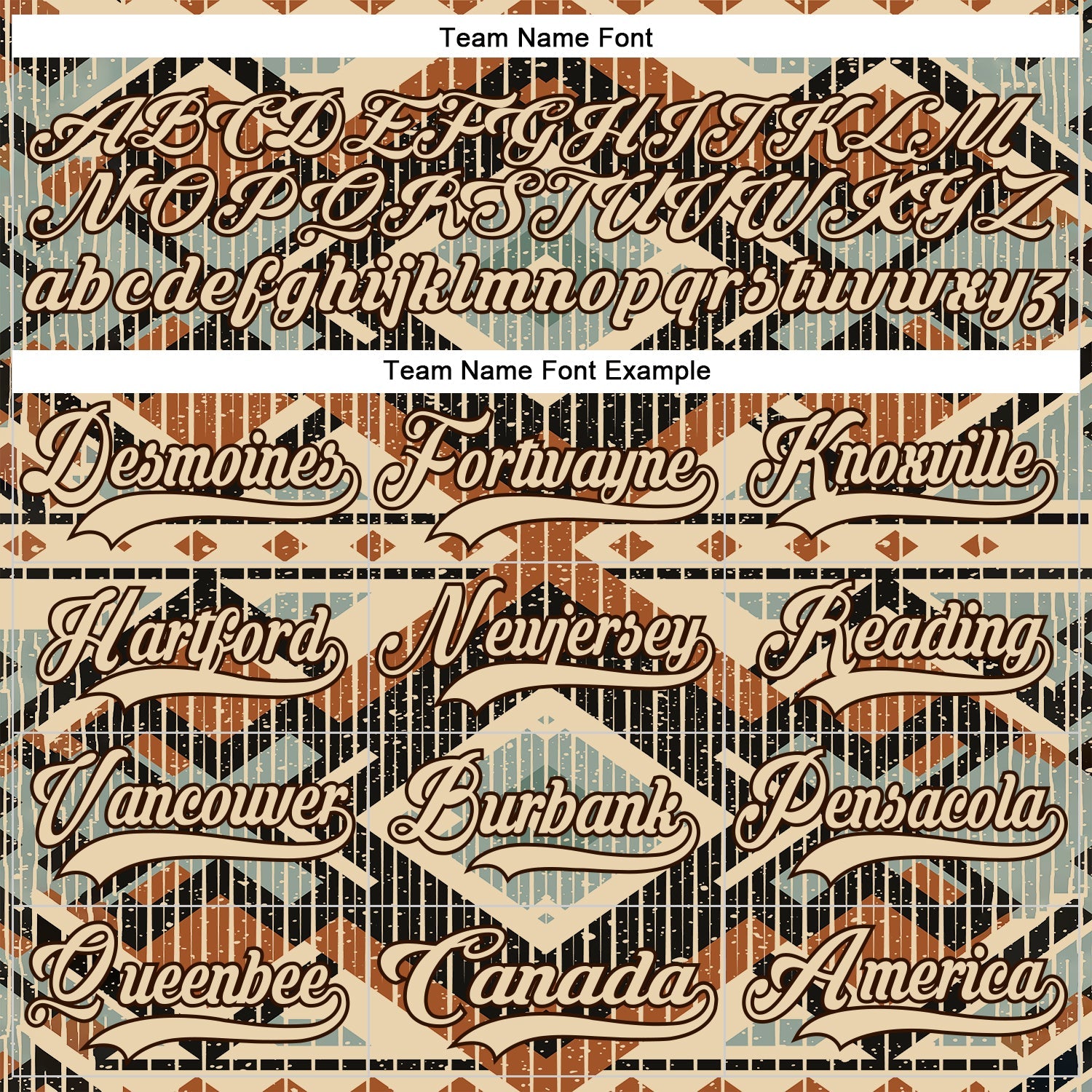 Custom Brown City Cream Orange-Blue Tribal Indigenous Grunge Geometric Splash Hockey Lace Neck Jersey view 6