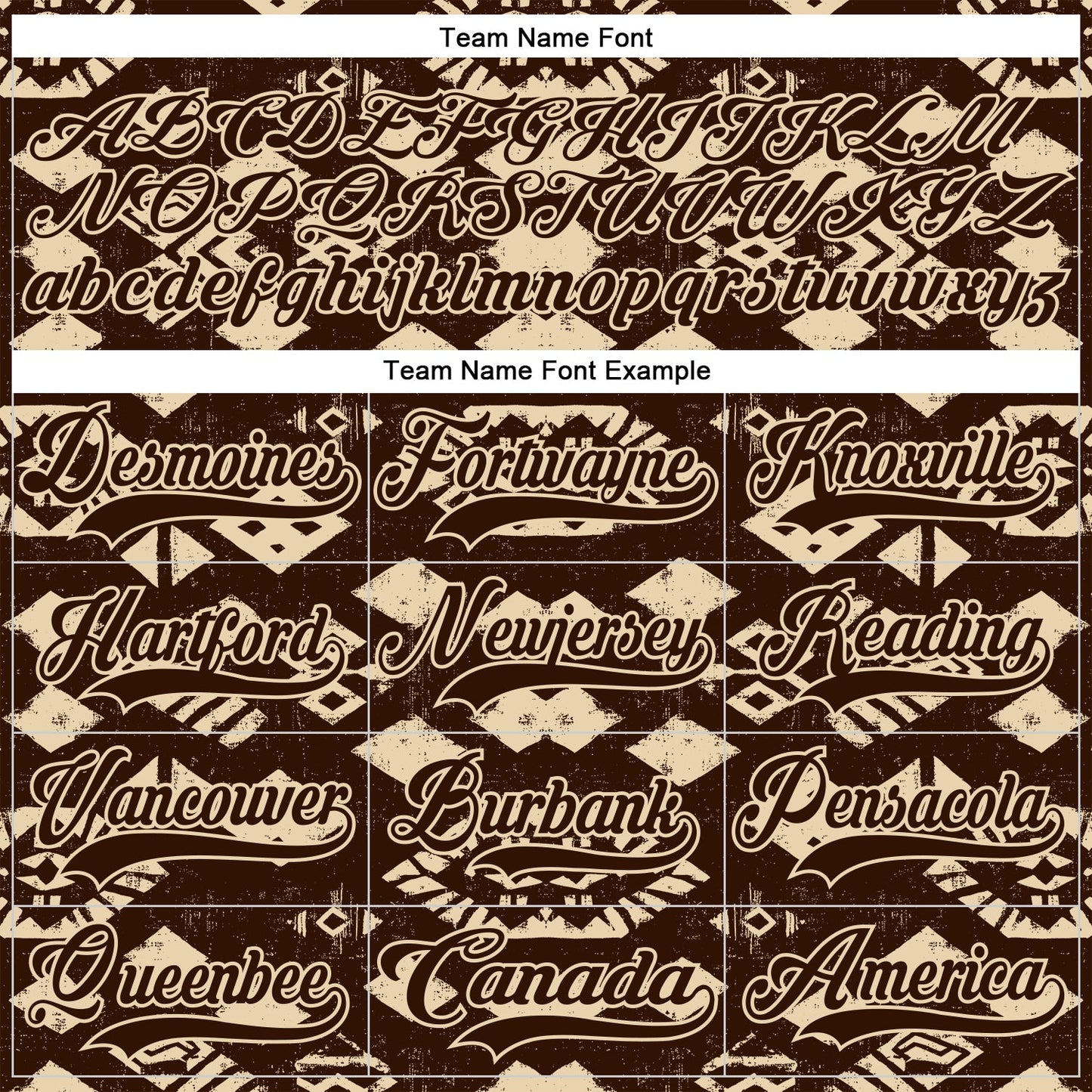 Custom Brown City Cream Tribal Indigenous Grunge Geometric Splash Hockey Lace Neck Jersey view 6