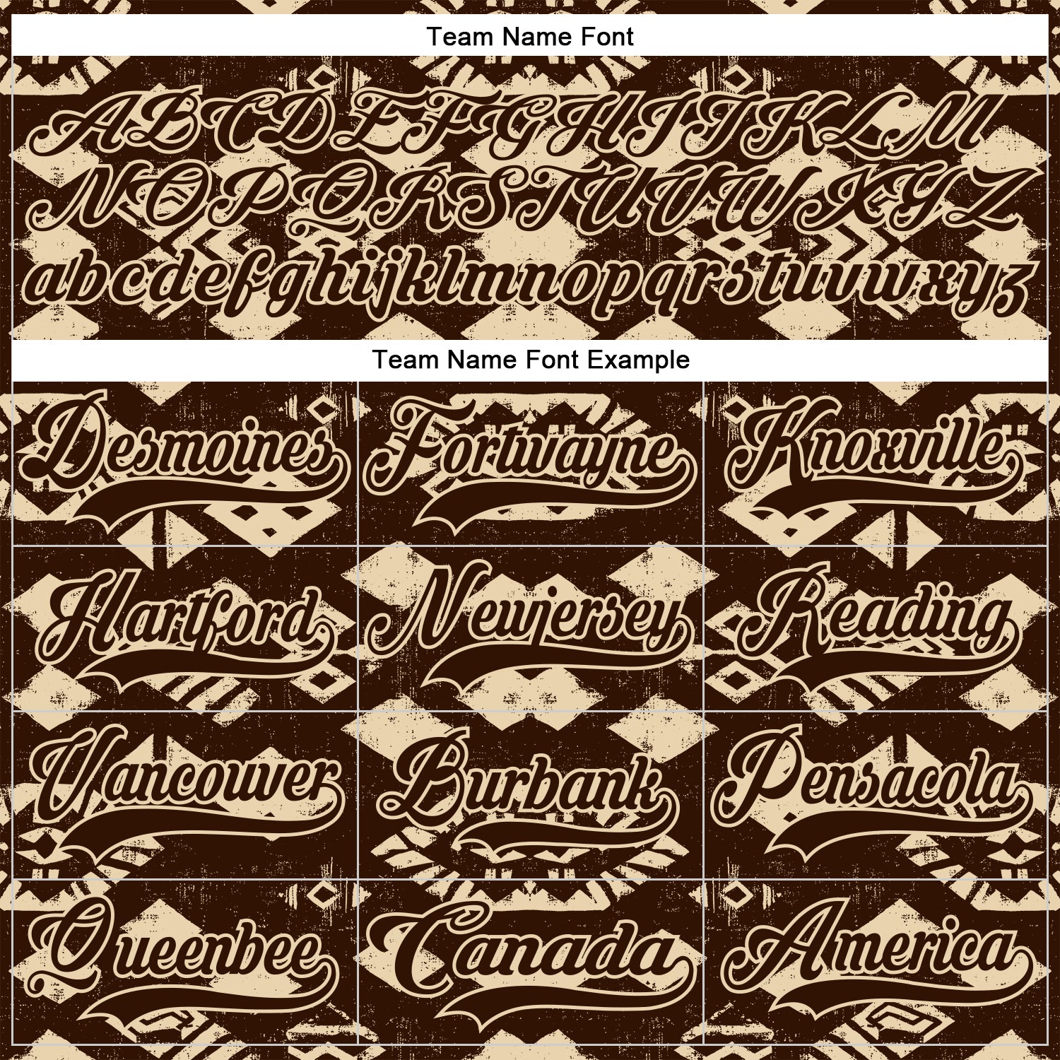 Custom Brown City Cream Tribal Indigenous Grunge Geometric Splash Hockey Lace Neck Jersey view 6