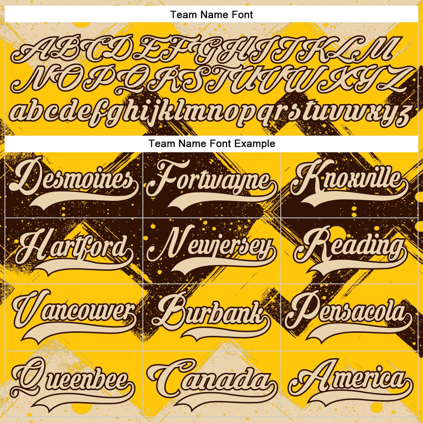 Custom Yellow City Cream-Brown Tribal Indigenous Grunge Geometric Splash Hockey Lace Neck Jersey view 6