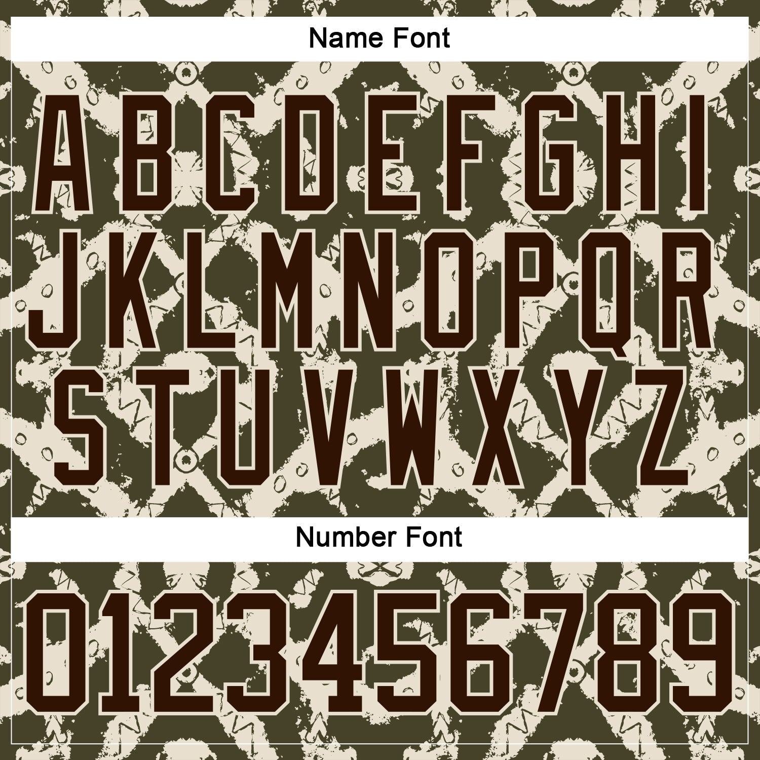 Custom Olive Brown Cream-Burgundy Tribal Indigenous Grunge Splash Hockey Lace Neck Jersey view 7