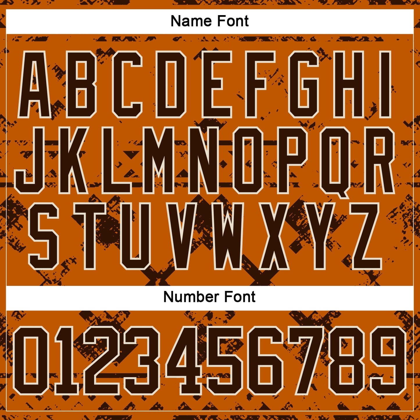 Custom Texas Orange Brown-Cream Tribal Indigenous Grunge Splash Hockey Lace Neck Jersey view 7