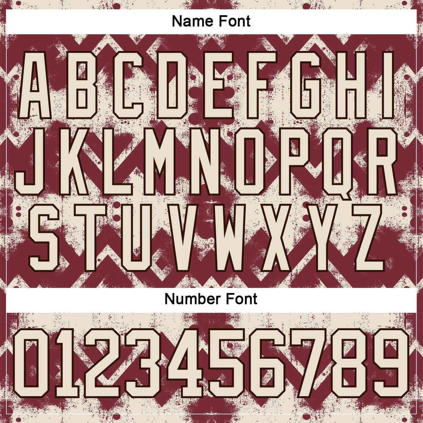 Custom Burgundy Cream-Brown Tribal Indigenous Grunge Geometric Splash Hockey Lace Neck Jersey view 7