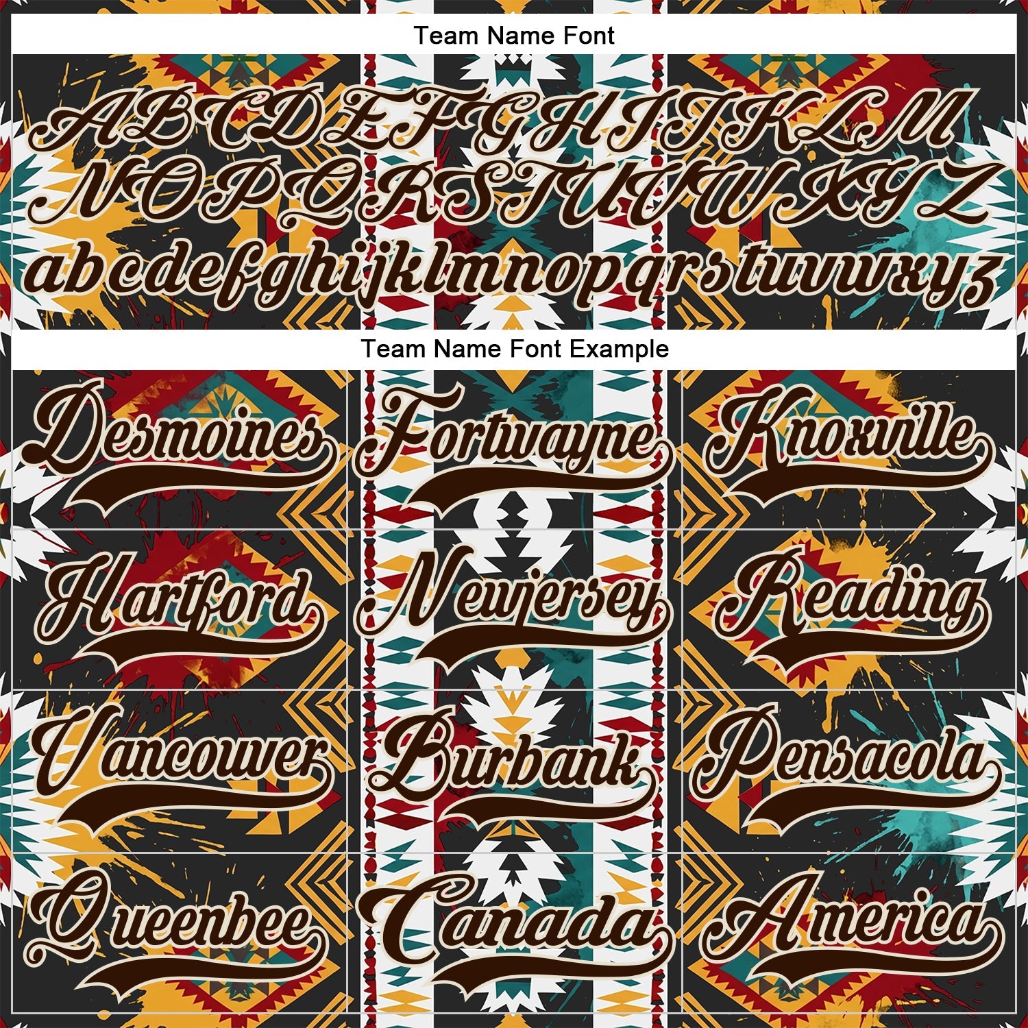 Custom Brown Yellow Green Red-Cream Tribal Indigenous Grunge Geometric Splash Hockey Lace Neck Jersey view 6