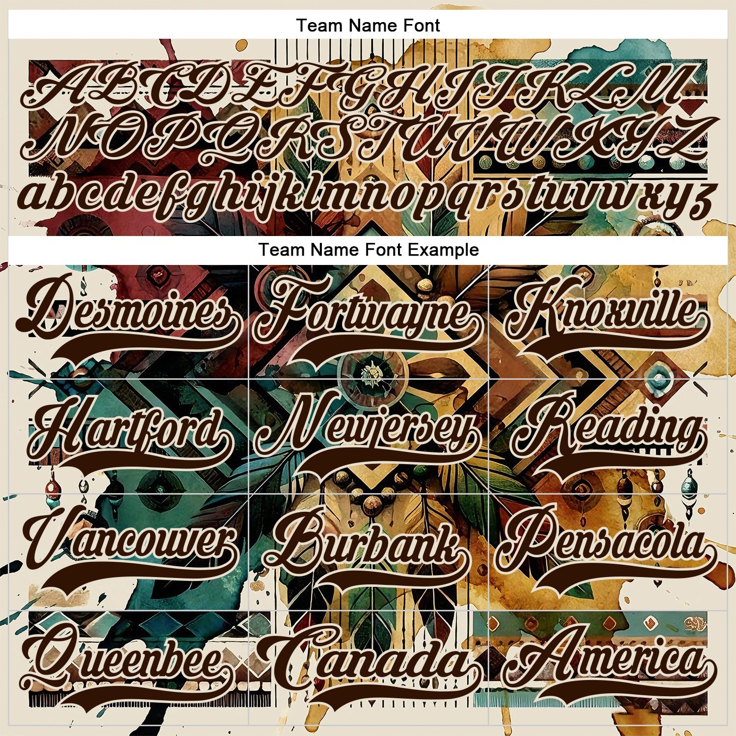 Custom Brown Old Gold-Cream Tribal Indigenous Grunge Geometric Splash Hockey Lace Neck Jersey view 6